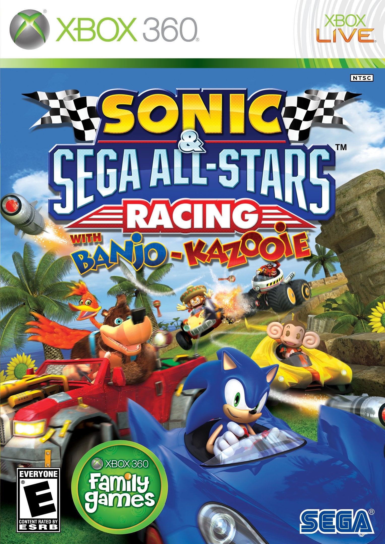 Sonic & Sega All-Stars Racing Xbox 360 - Video Game - Used - CaveGamers
