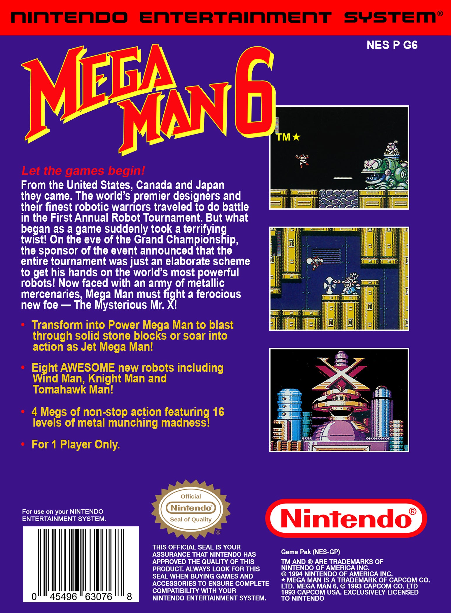 Mega Man 6 NES - Video Game - Used - CaveGamers - Image 2