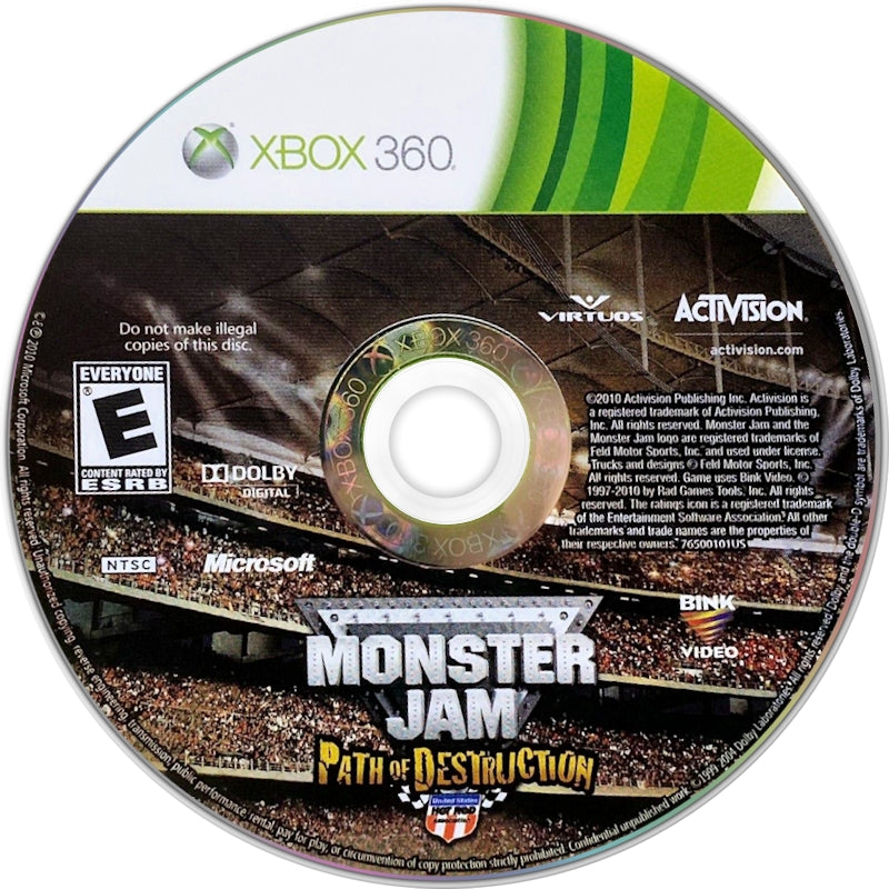 Monster Jam: Path of Destruction Xbox 360 - Video Game - Used - CaveGamers - Image 3