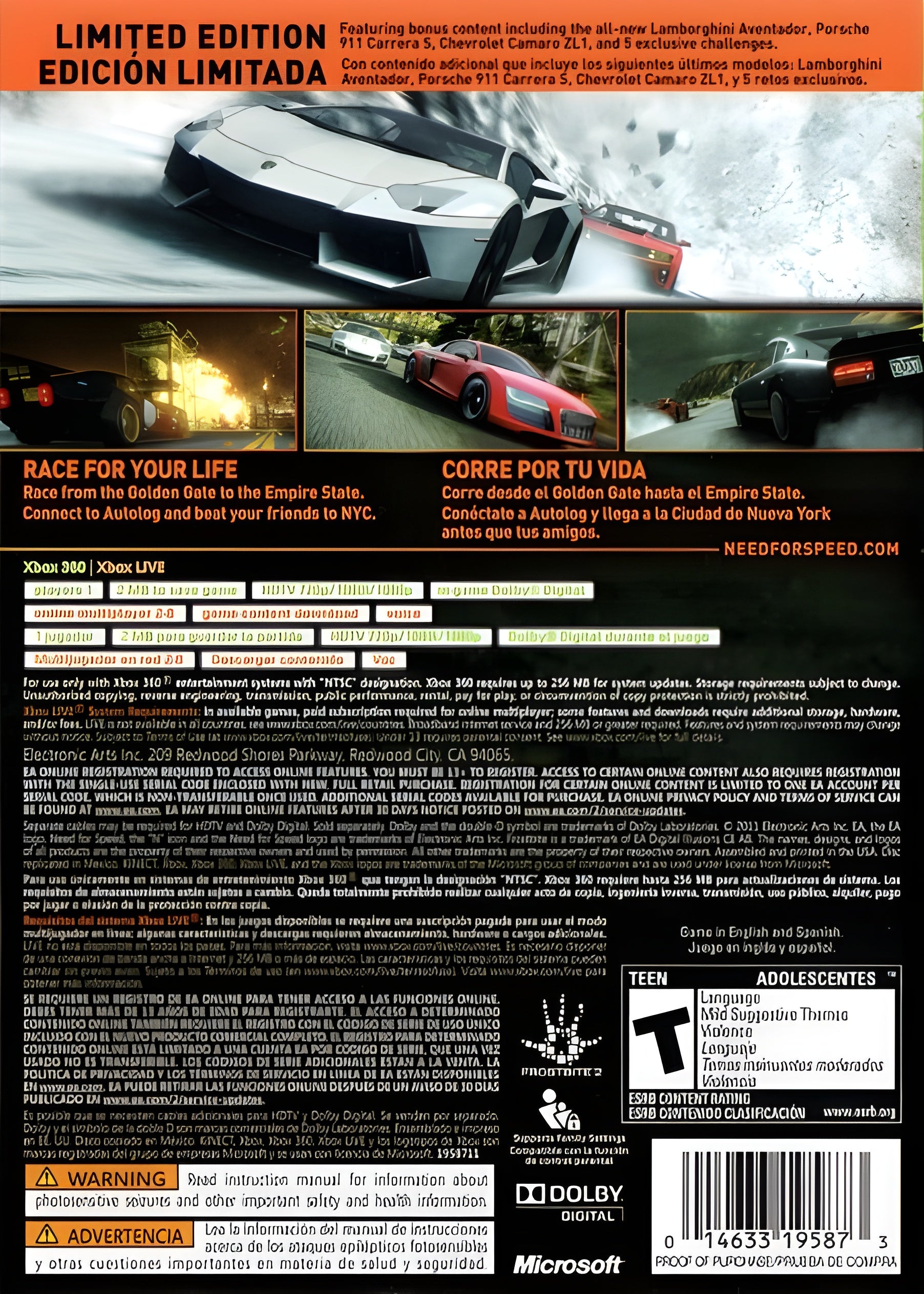 Need For Speed: The Run Xbox 360 - Video Game - Used - CaveGamers - Image 2