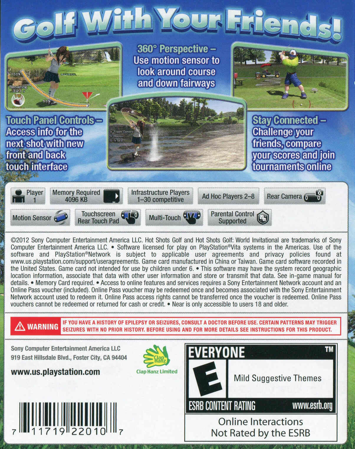 Hot Shots Golf World Invitational PSV - Video Game - Used - CaveGamers - Image 2