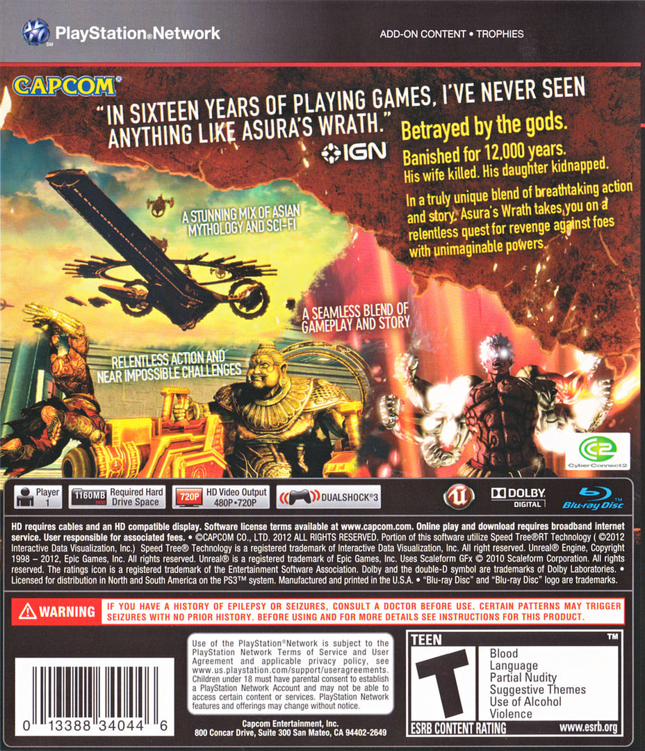 Asura's Wrath PS3 - Video Game - Used - CaveGamers - Image 2