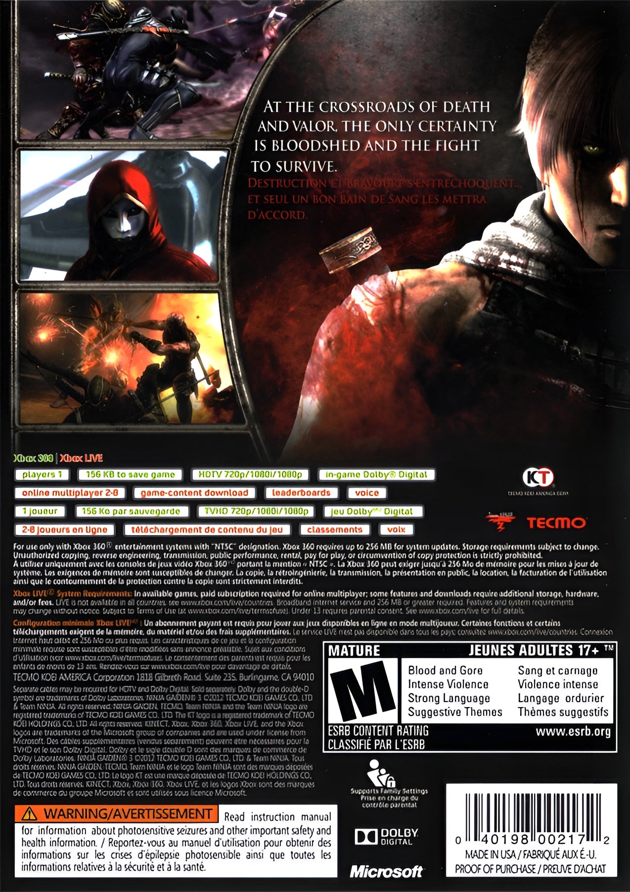 Ninja Gaiden 3 Xbox 360 - Video Game - Used - CaveGamers - Image 2