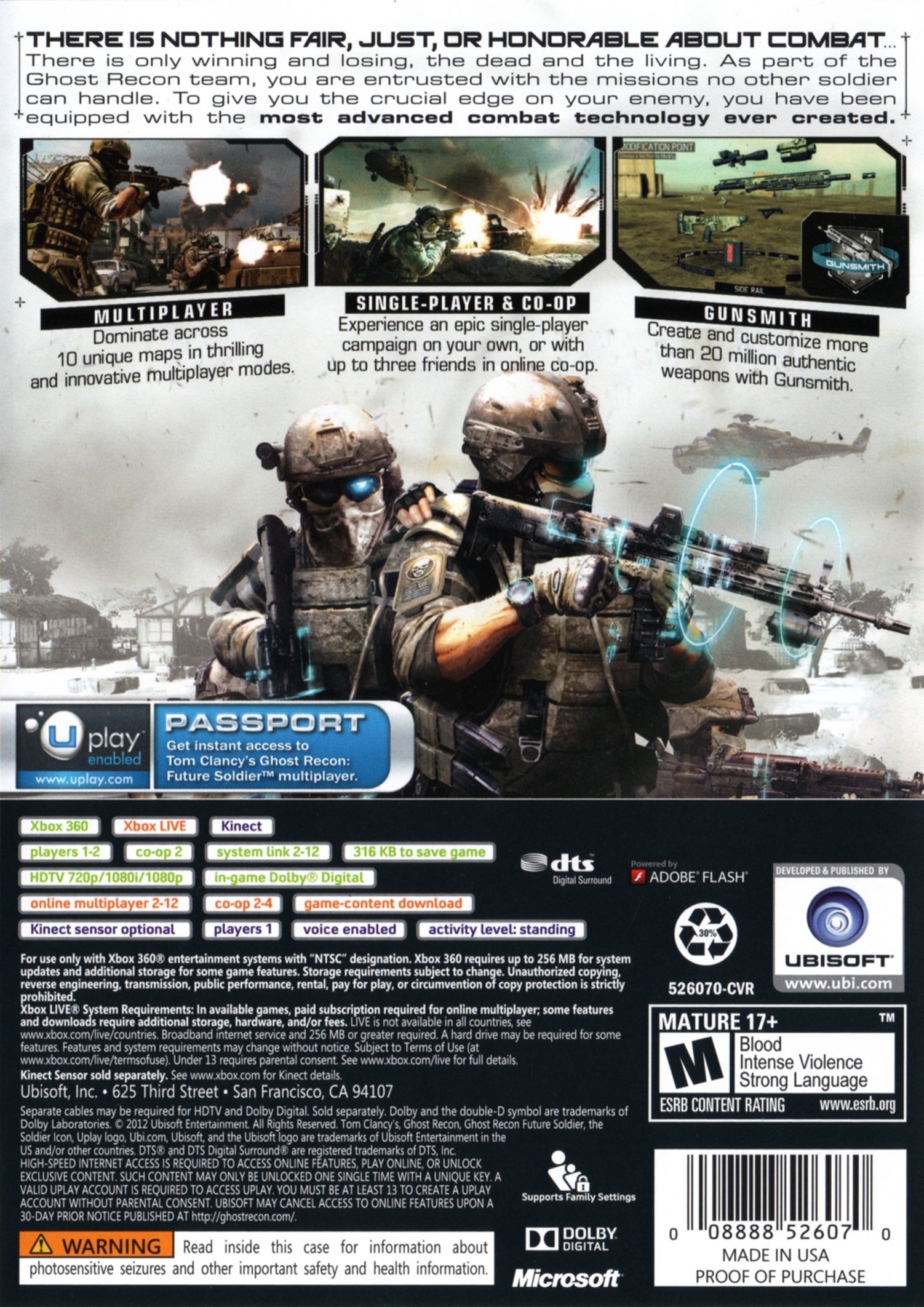 Ghost Recon: Future Soldier Xbox 360 - Video Game - Used - CaveGamers - Image 2