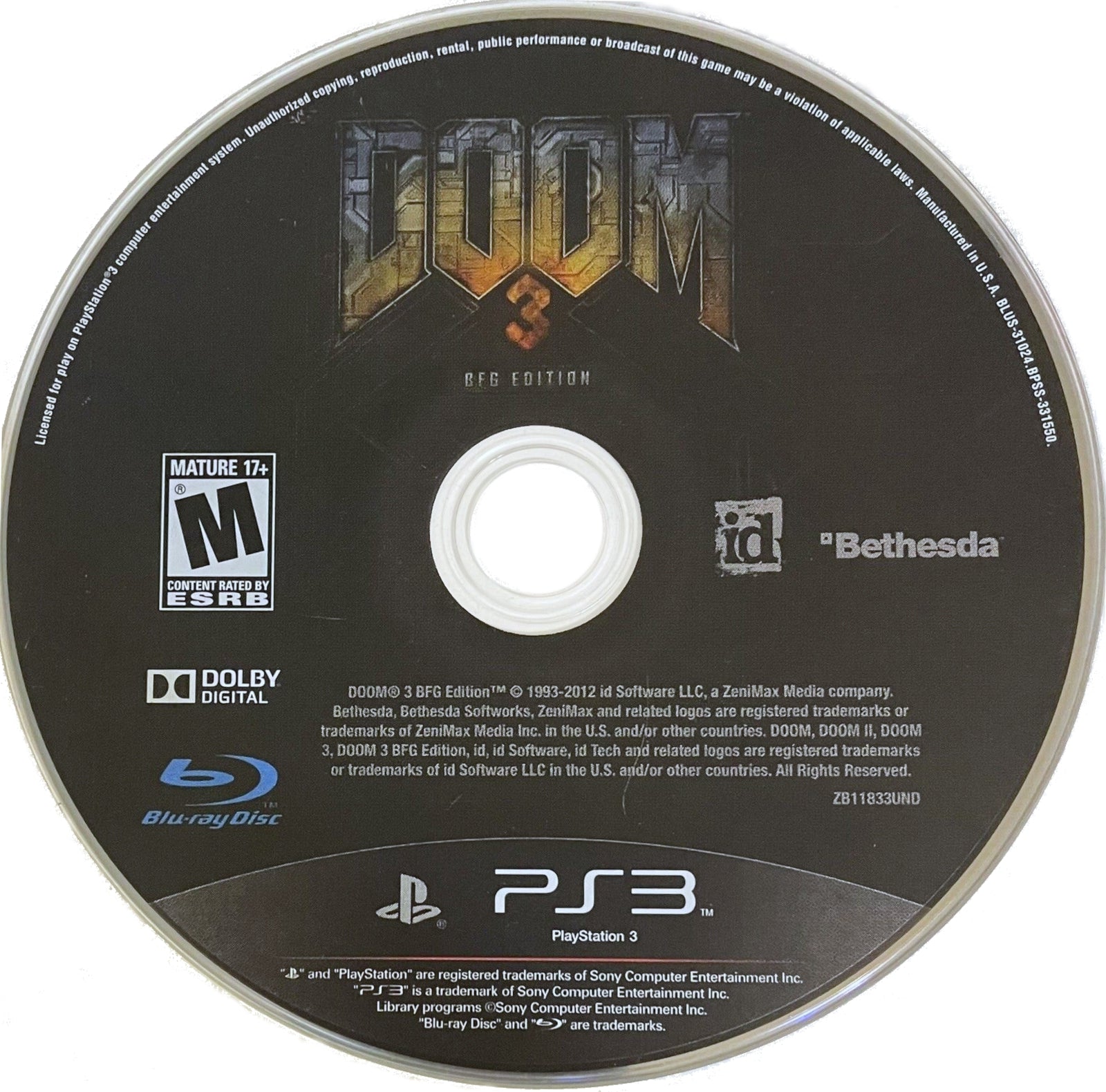 Doom 3 BFG Edition PS3 - Video Game - Used - CaveGamers - Image 3