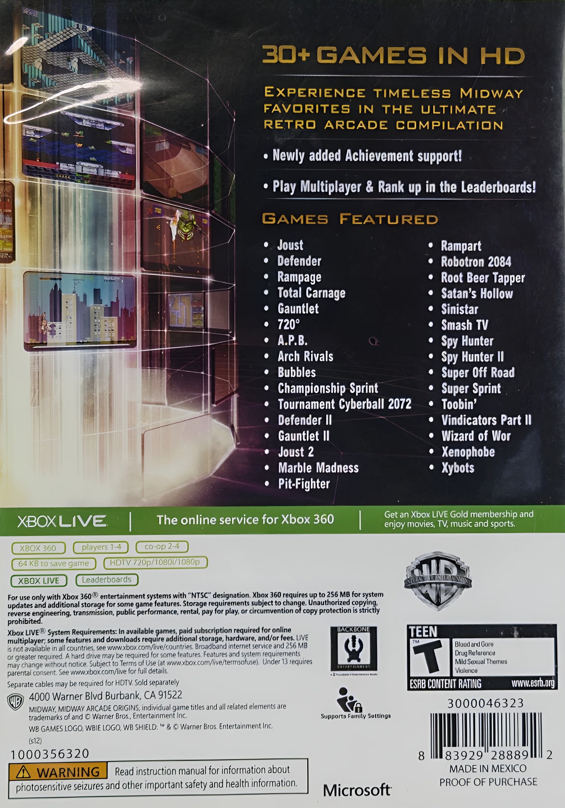 Midway Arcade Origins Xbox 360 - Video Game - Used - CaveGamers - Image 2