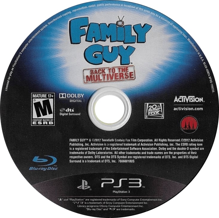 Family Guy: Back To The Multiverse PS3 - Video Game - Used - CaveGamers - Image 3