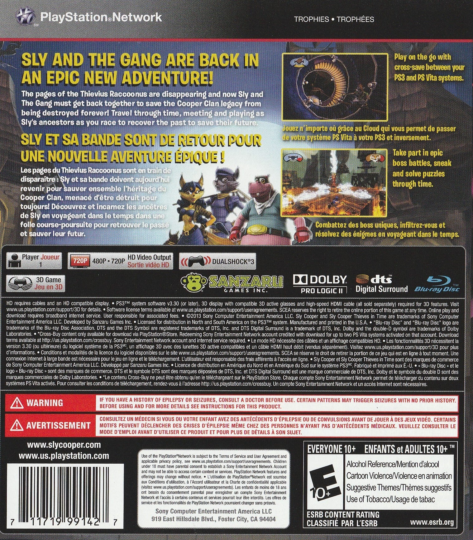 Sly Cooper: Thieves In Time PS3 - Video Game - Used - CaveGamers - Image 2