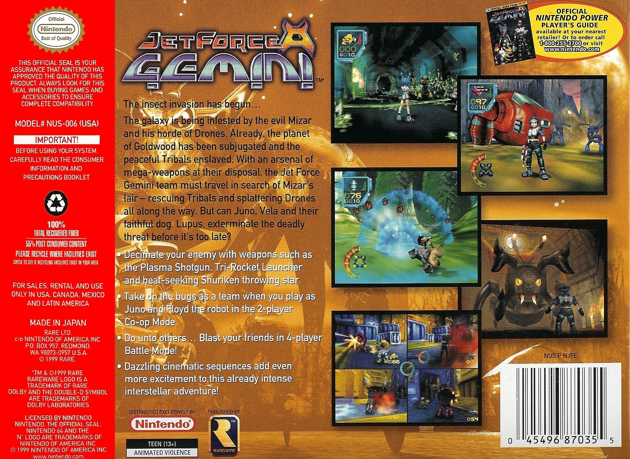 Jet Force Gemini N64 - Video Game - Used - CaveGamers - Image 2