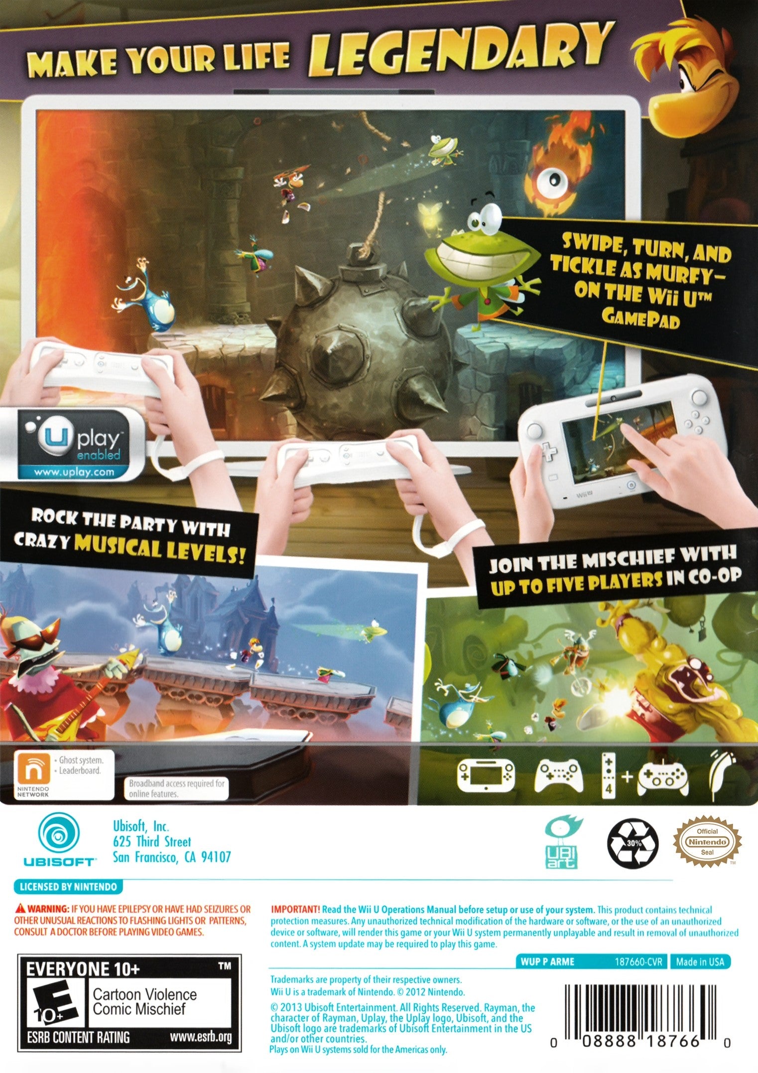 Rayman Legends Wii U - Video Game - Used - CaveGamers - Image 2