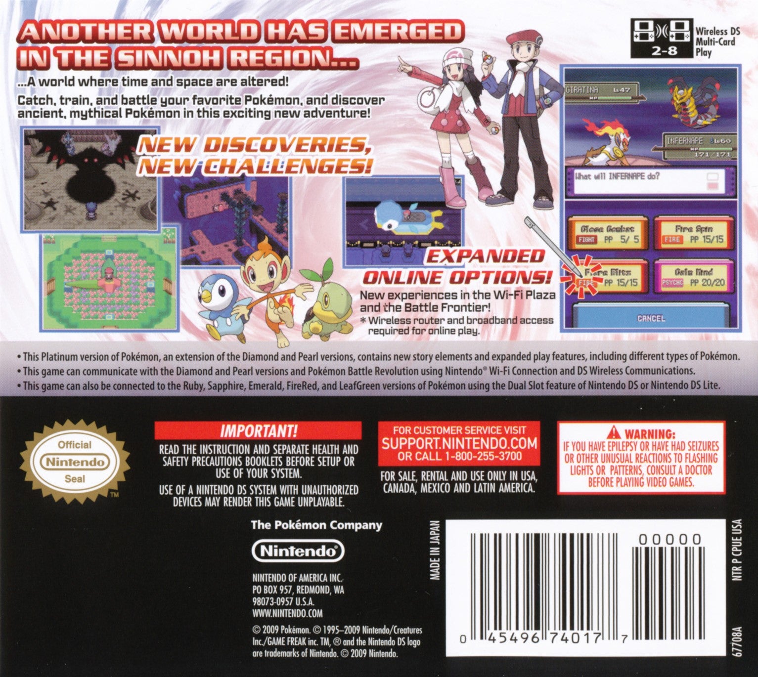 Pokemon Platinum Version DS - Video Game - Used - CaveGamers - Image 2