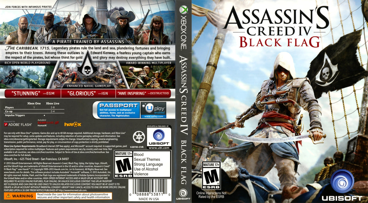 Assassin's Creed IV: Black Flag Xbox One - Video Game - Used - CaveGamers - Image 3