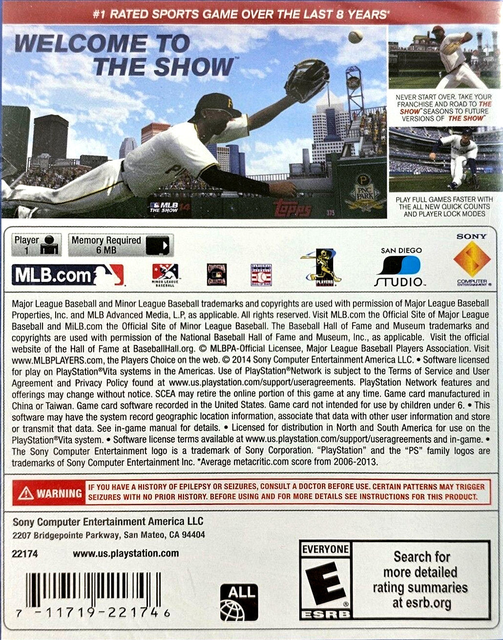 MLB 14: The Show PSV - Video Game - Used - CaveGamers - Image 2