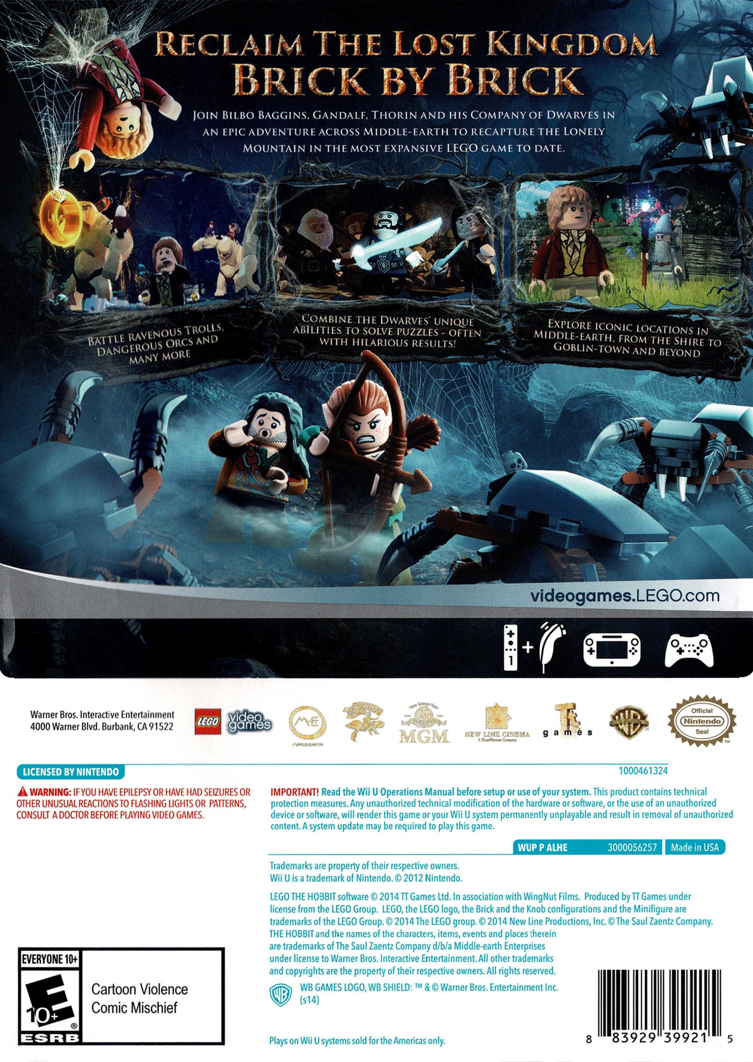 LEGO The Hobbit Wii U - Video Game - Used - CaveGamers - Image 2