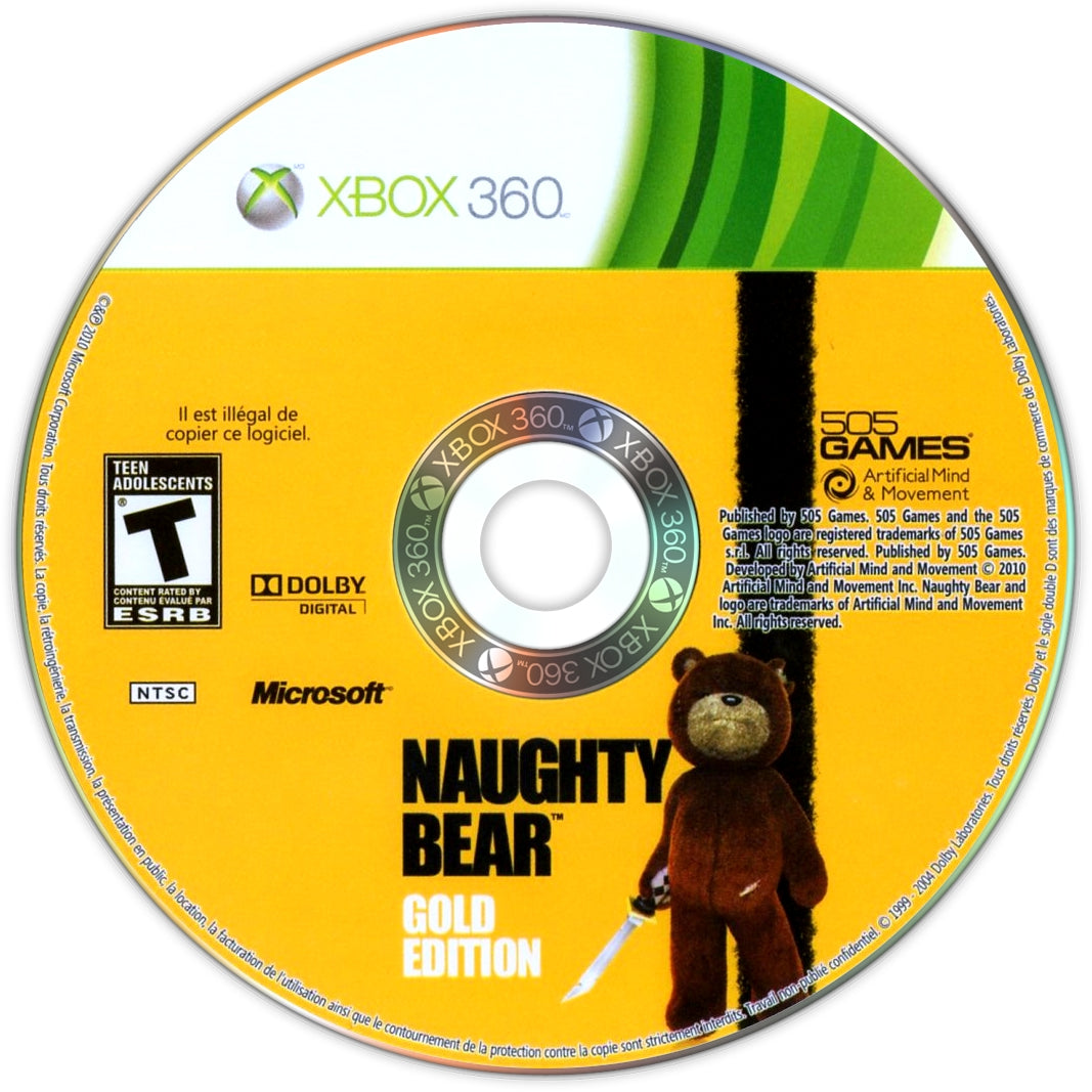 Naughty Bear: Gold Edition Xbox 360 - Video Game - Used - CaveGamers - Image 3