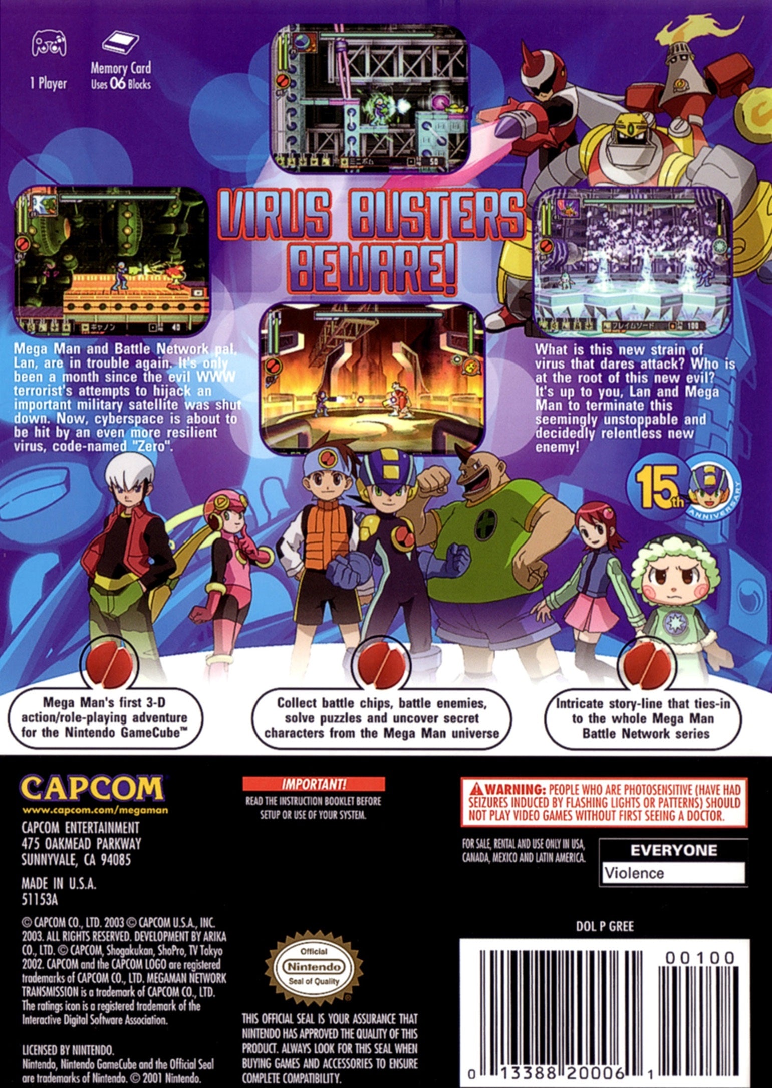 Mega Man: Network Transmission GameCube - Video Game - Used - CaveGamers - Image 2