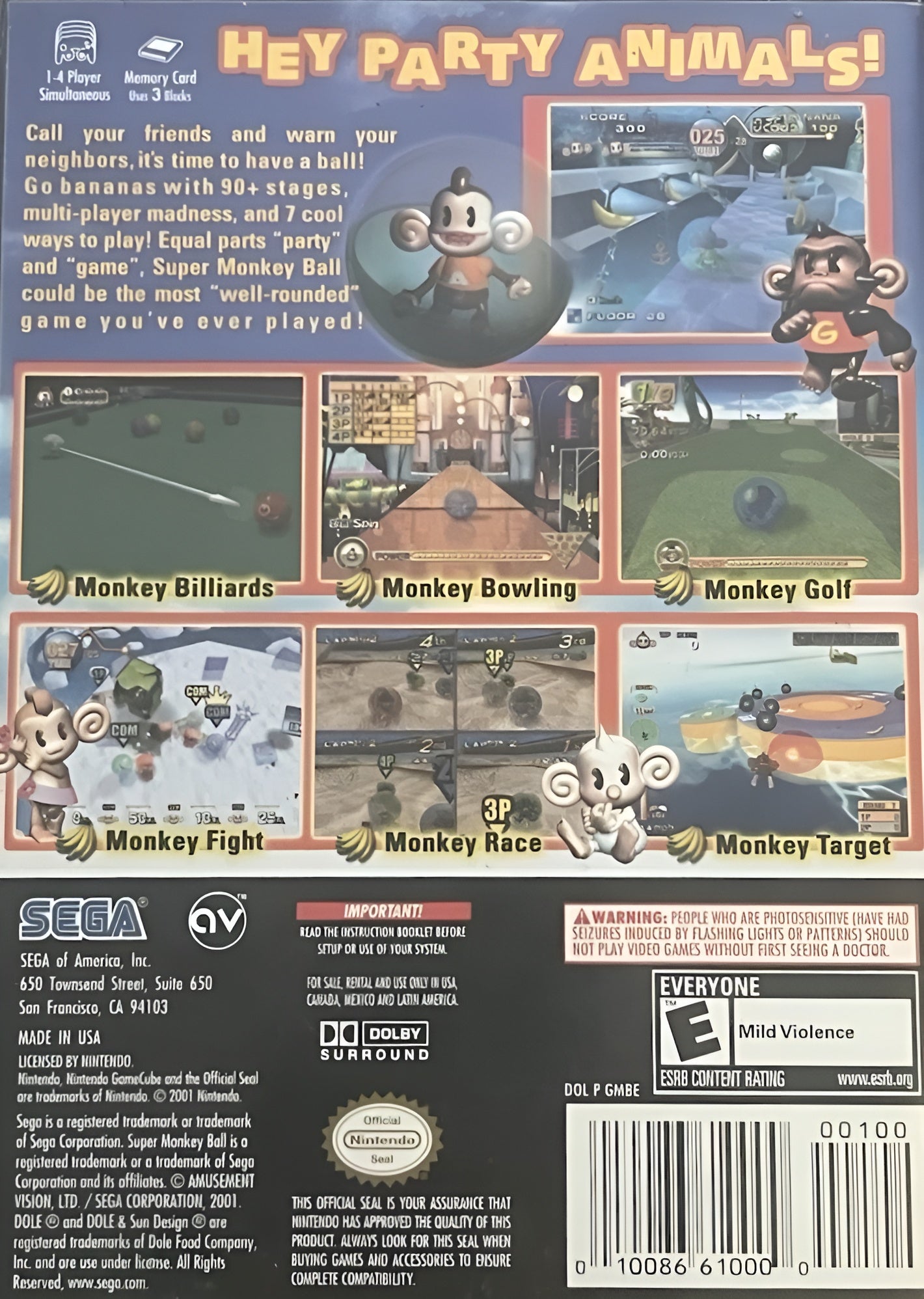 Super Monkey Ball GameCube - Video Game - Used - CaveGamers - Image 2