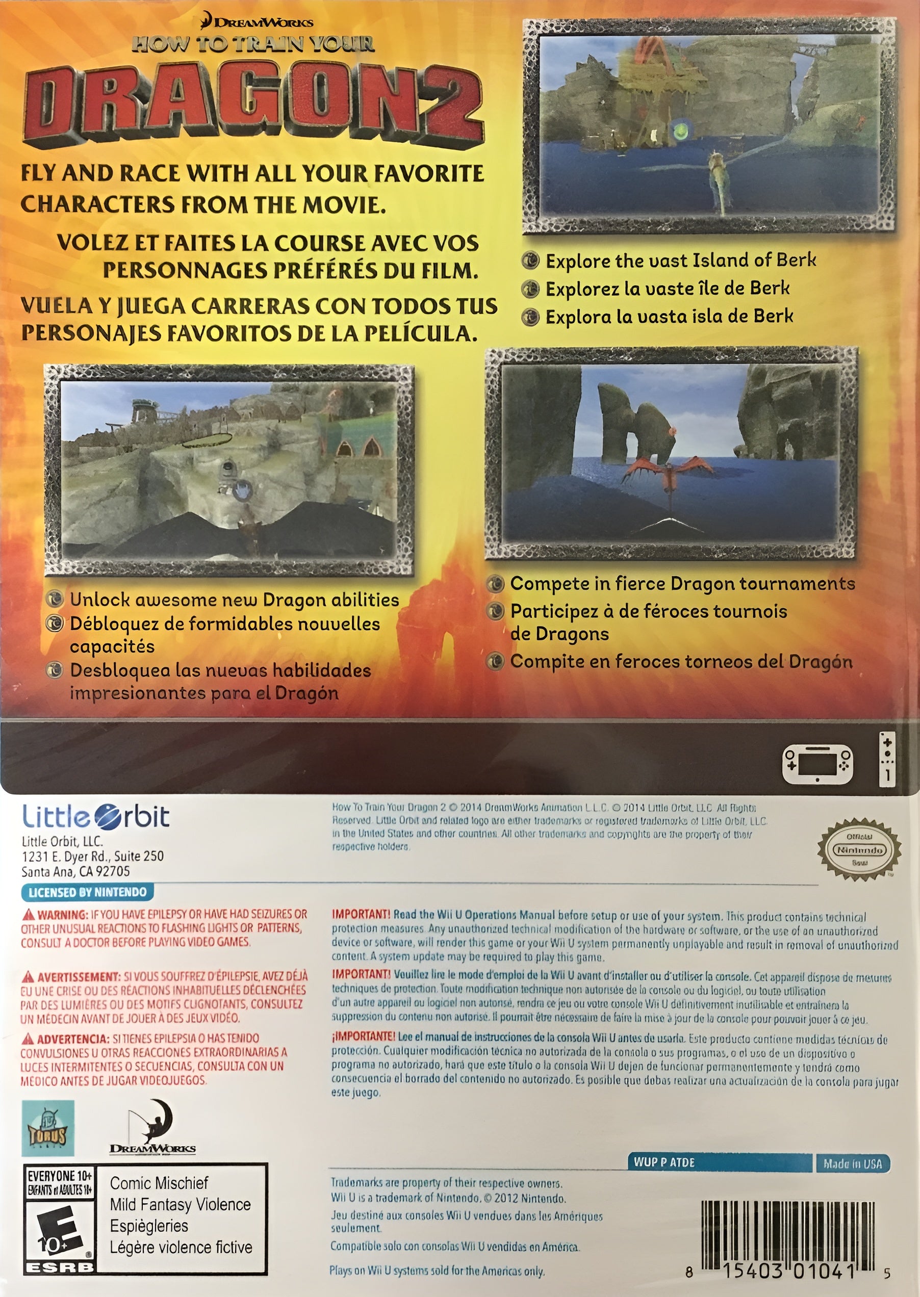 How to Train Your Dragon 2 Wii U - Video Game - Used - CaveGamers - Image 2