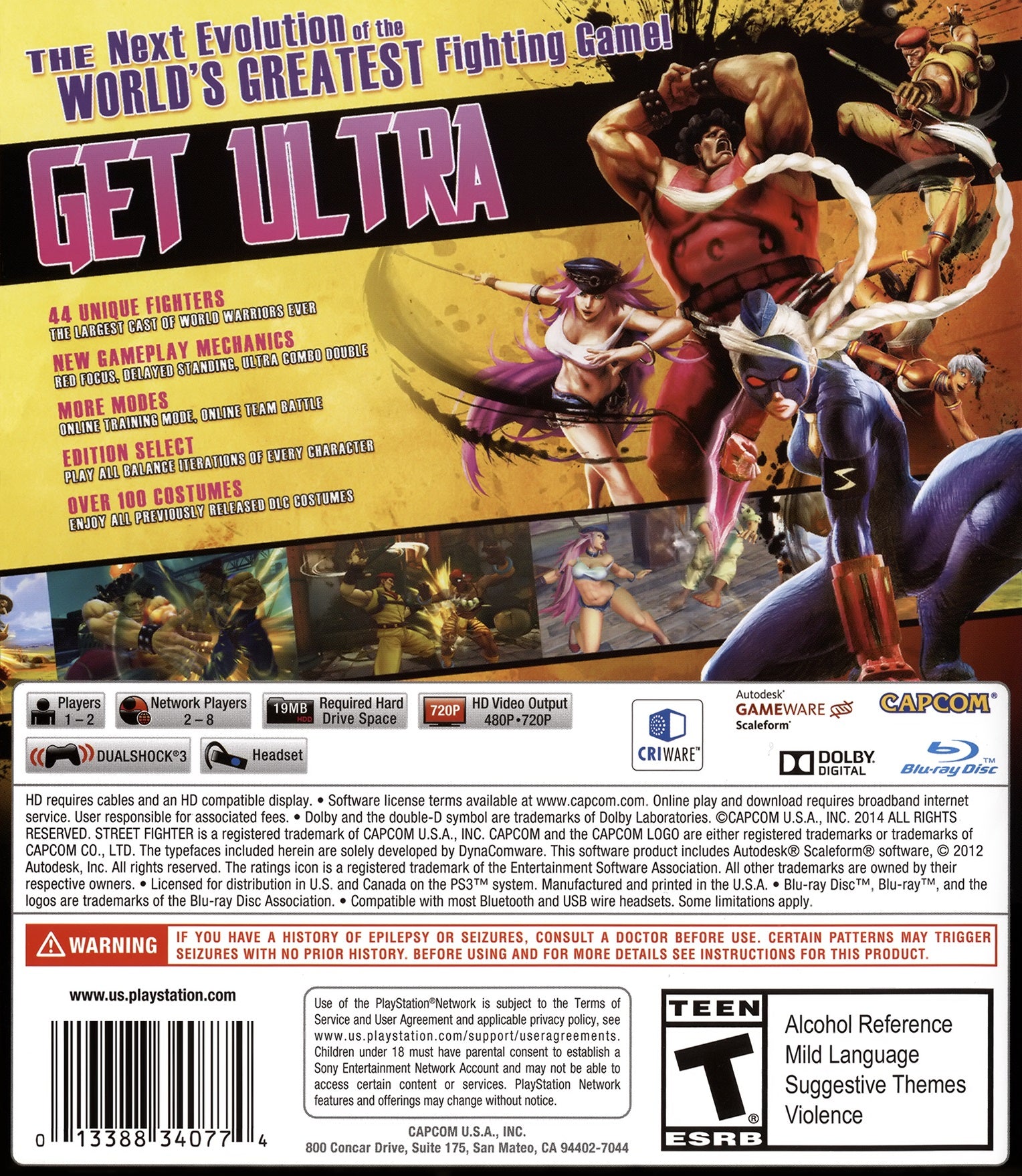 Ultra Street Fighter IV PS3 - Video Game - Used - CaveGamers - Image 2