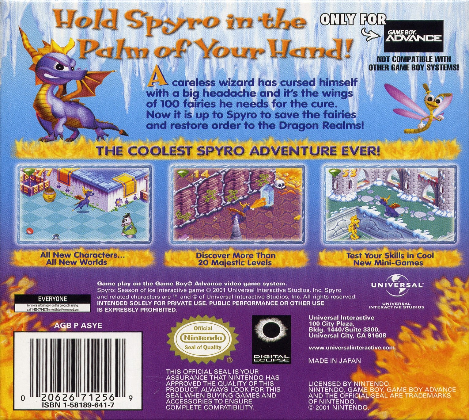 Spyro: Season of Ice Game Boy Advance - Video Game - Used - CaveGamers - Image 2