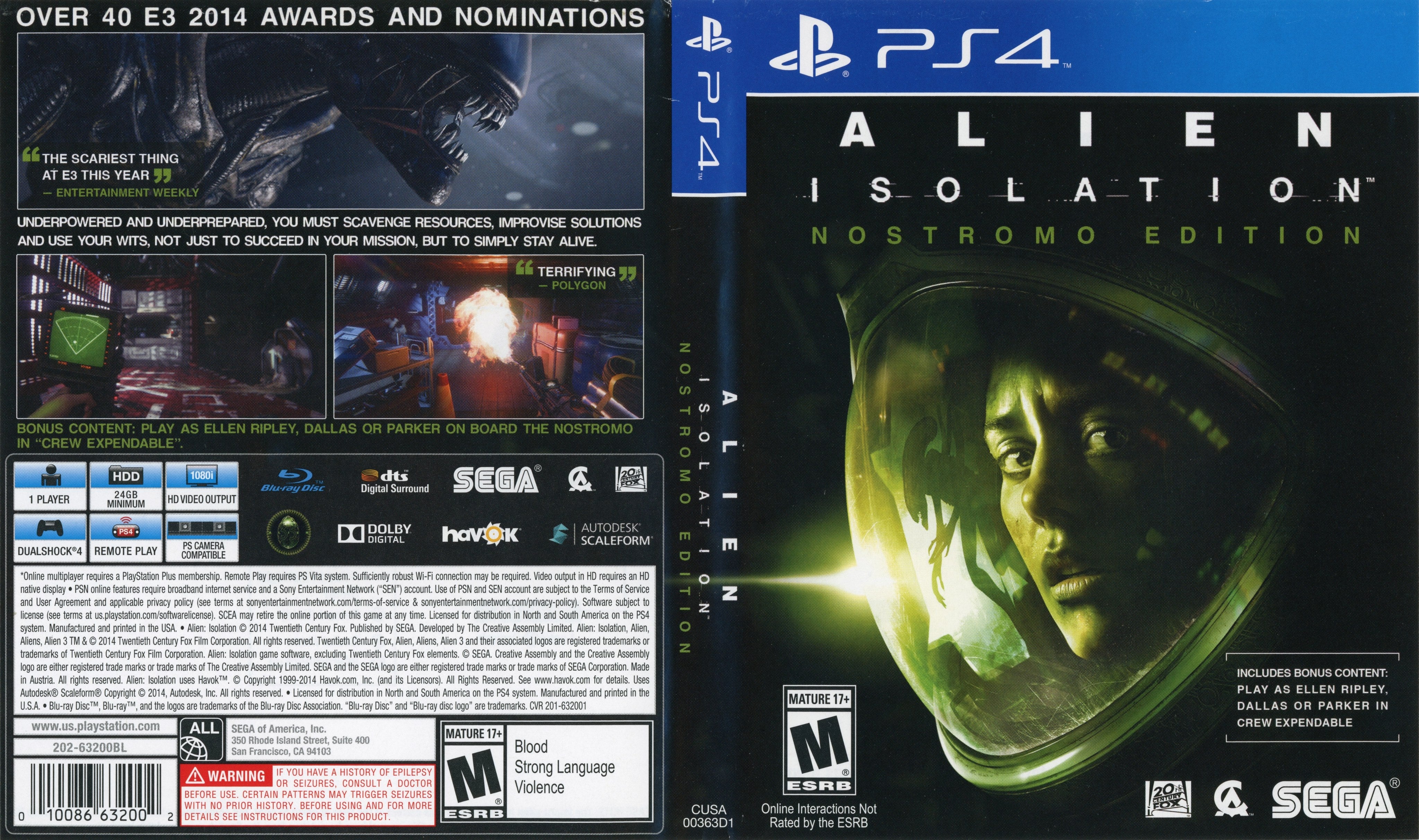 Alien: Isolation PS4 - Video Game - Used - CaveGamers - Image 3