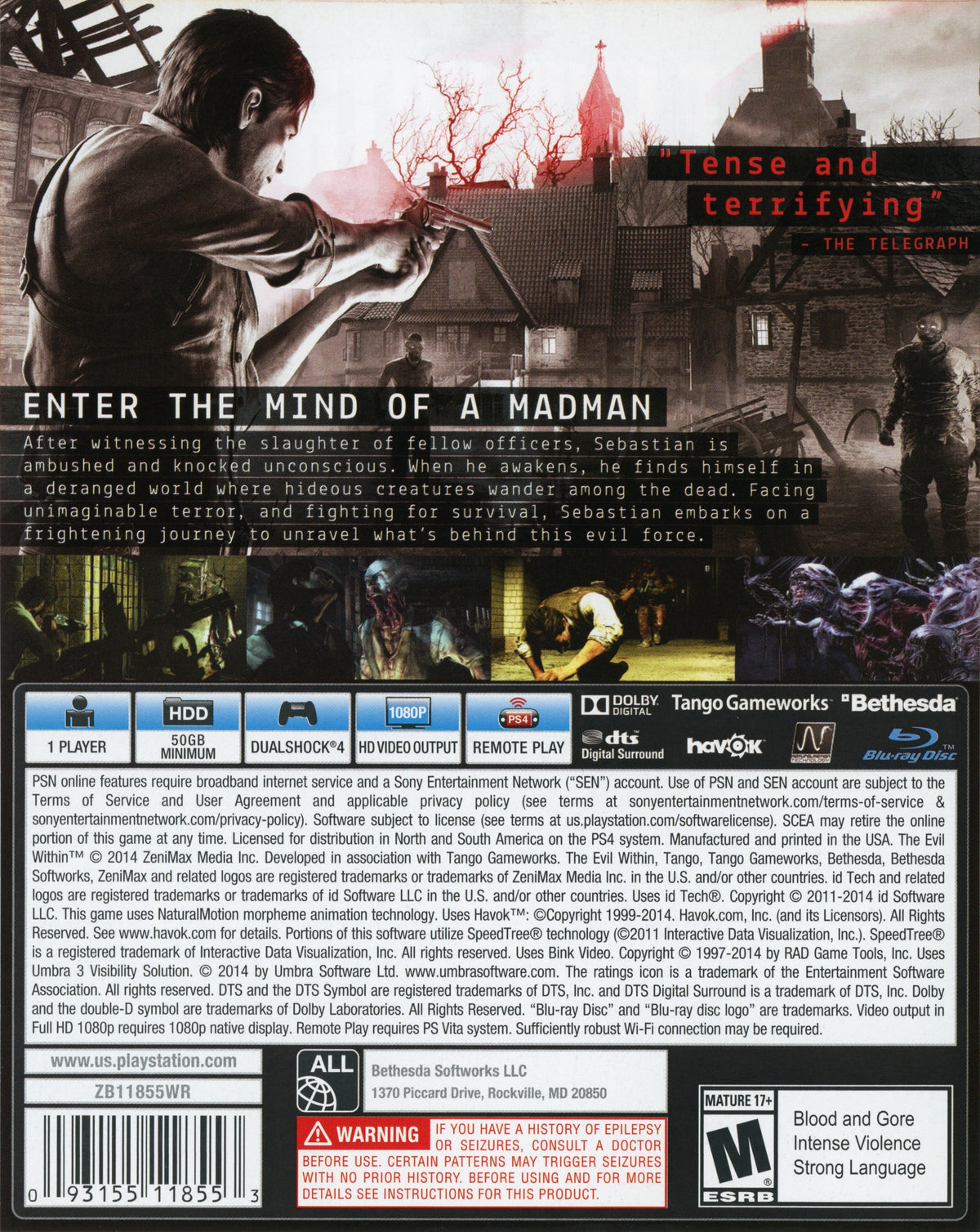 The Evil Within PS4 - Video Game - Used - CaveGamers - Image 2