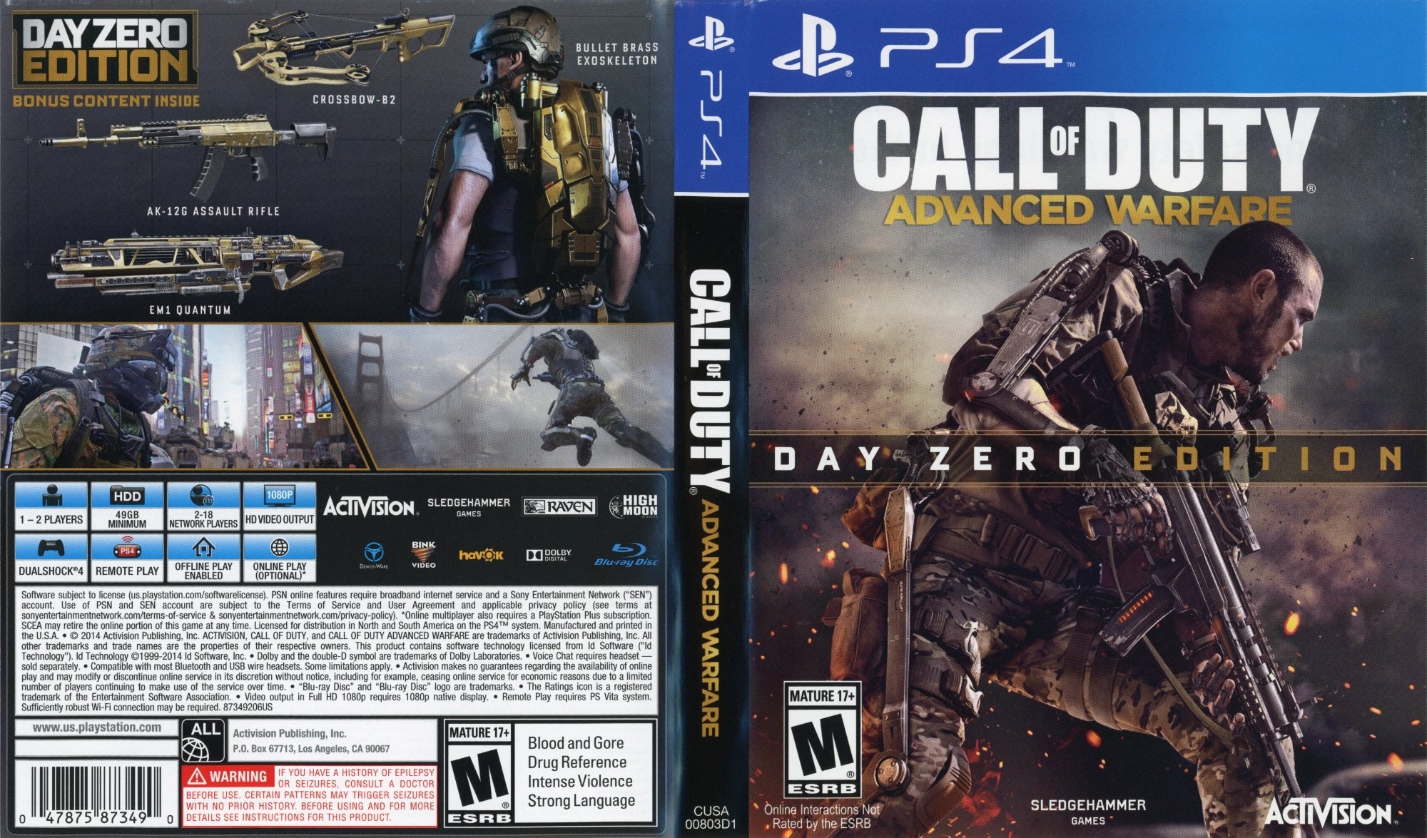 Call of Duty Advanced Warfare PS4 - Video Game - Used - CaveGamers - Image 4