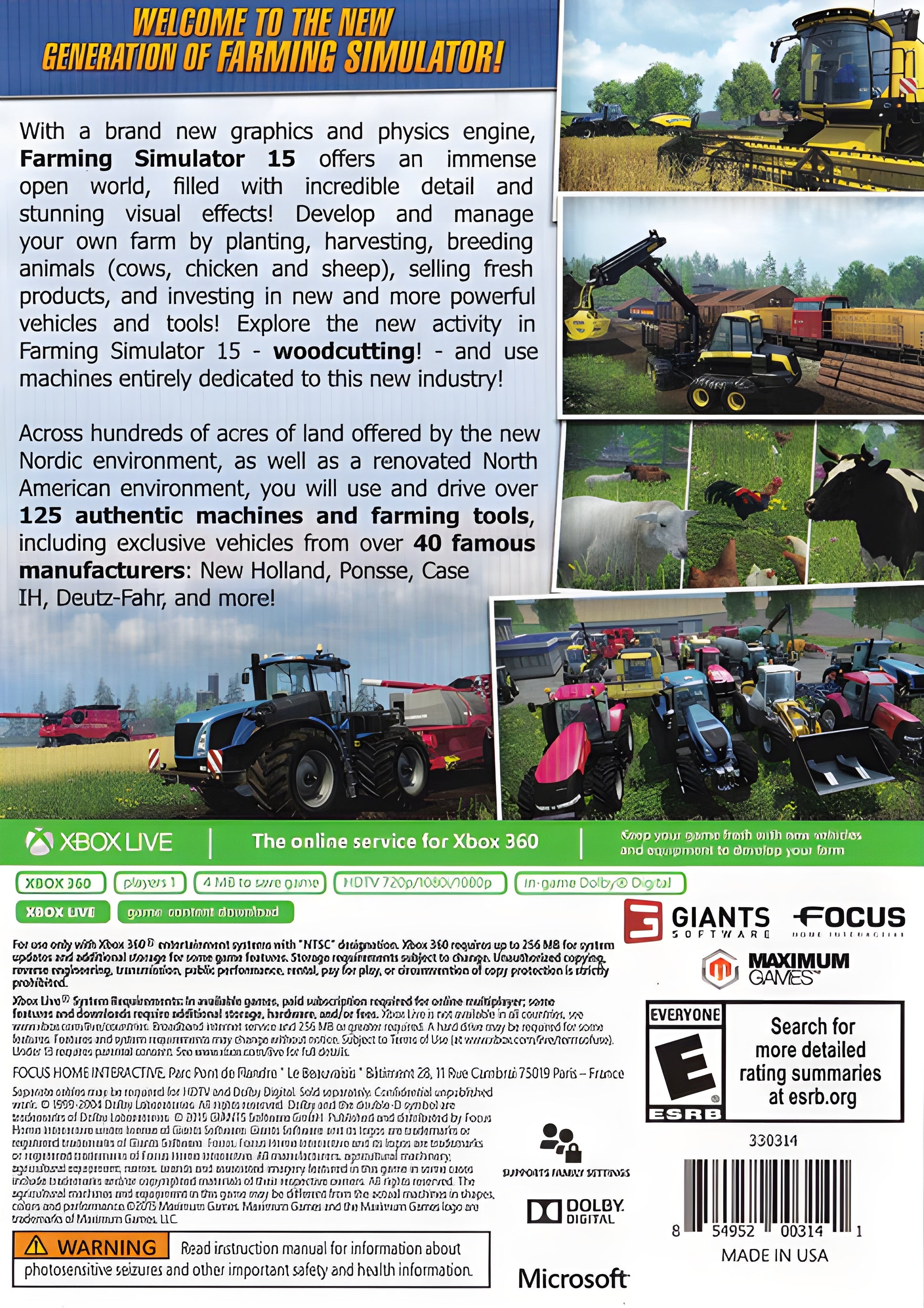 Farming Simulator 15 Xbox 360 - Video Game - Used - CaveGamers - Image 2