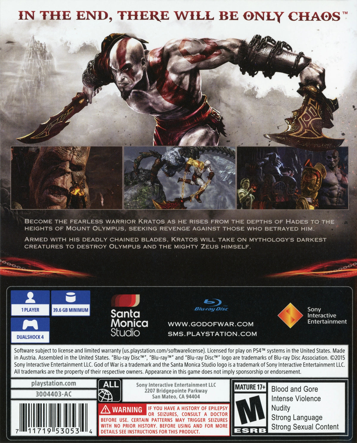 God of War III: Remastered PS4 - Video Game - Used - CaveGamers - Image 6