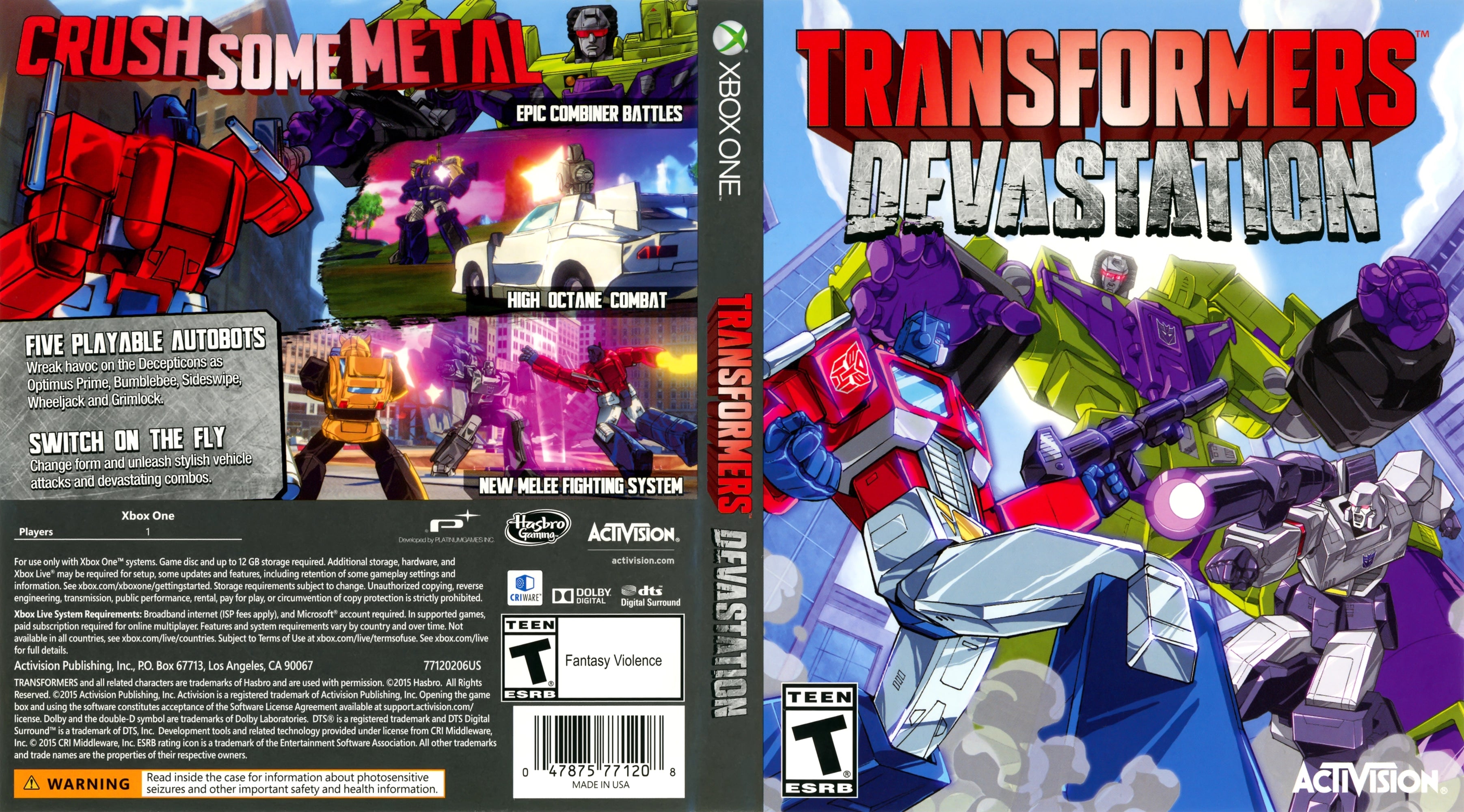 Transformers: Devastation Xbox One - Video Game - Used - CaveGamers - Image 4