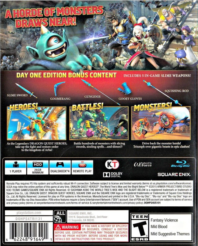 Dragon Quest Heroes PS4 - Video Game - Used - CaveGamers - Image 2