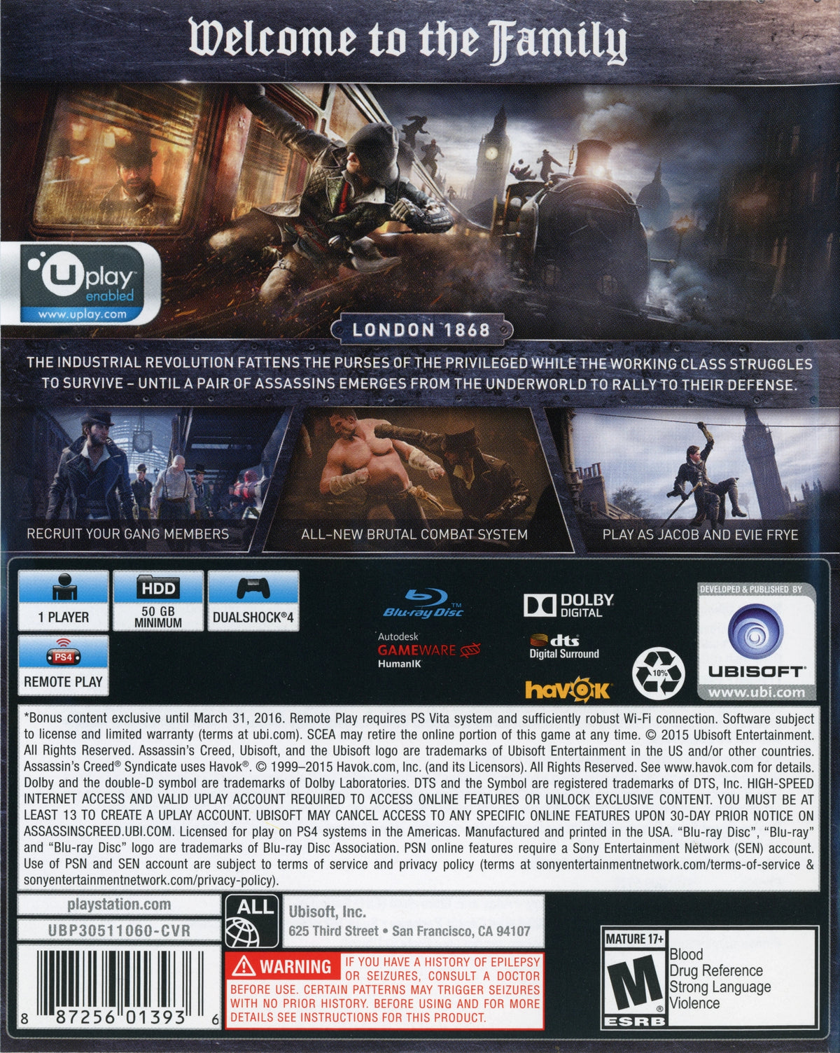 Assassin's Creed Syndicate PS4 - Video Game - Used - CaveGamers - Image 2
