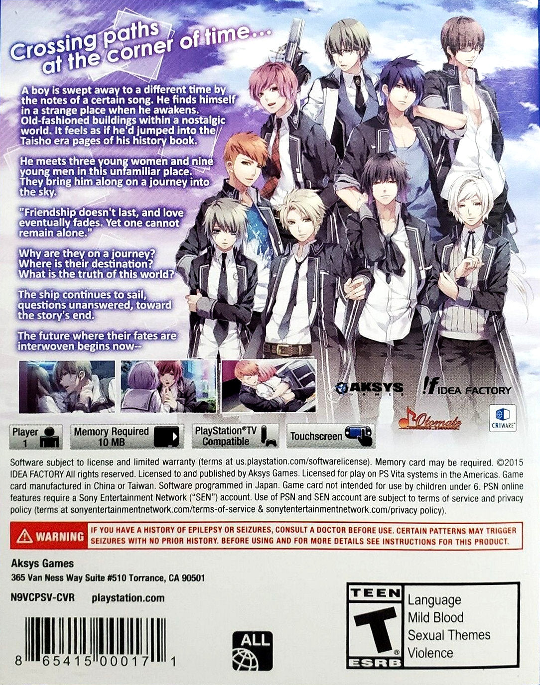 Norn9 Var Commons PSV - Video Game - Used - CaveGamers - Image 2