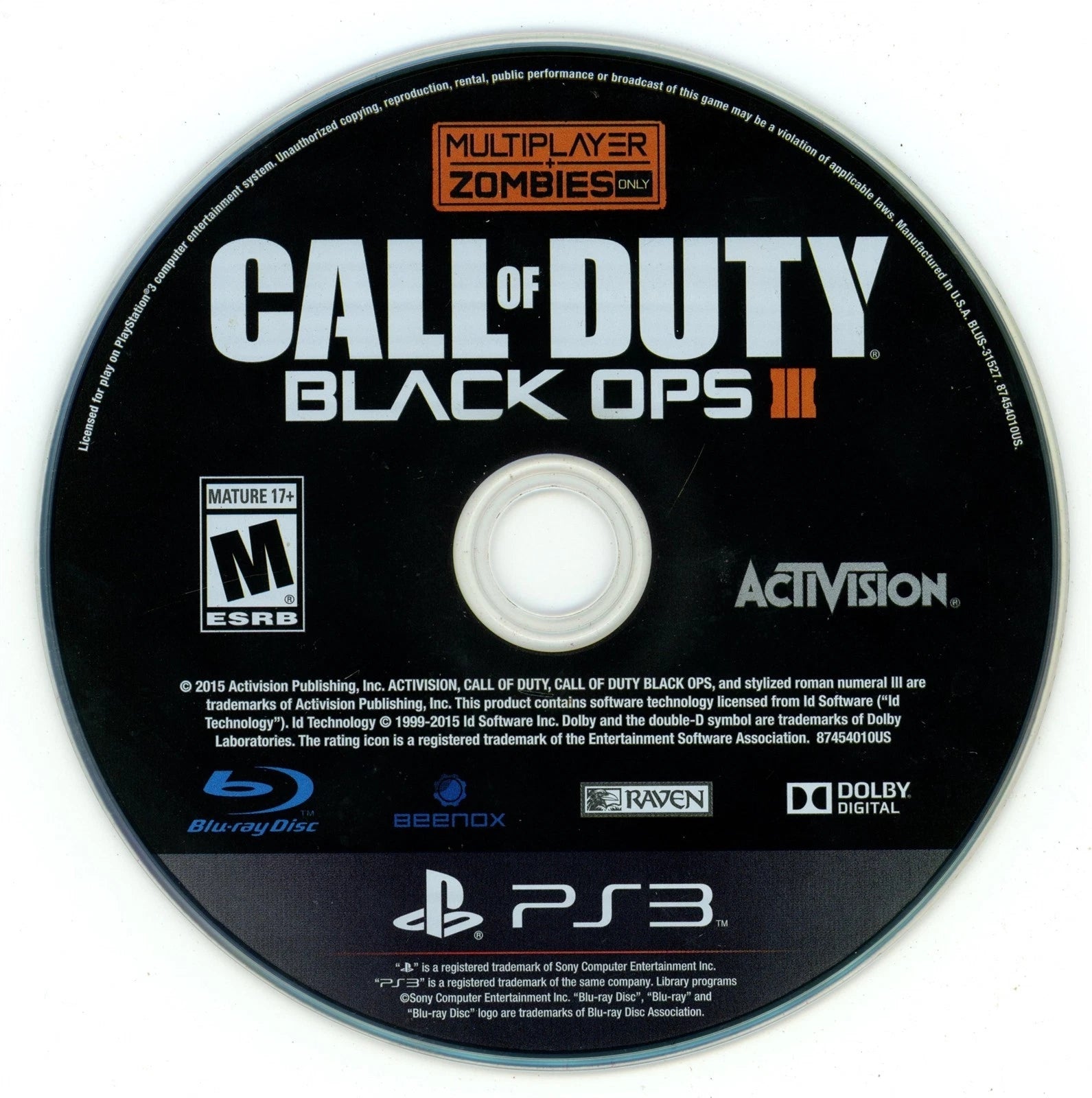 Call of Duty Black Ops III PS3 - Video Game - Used - CaveGamers - Image 3
