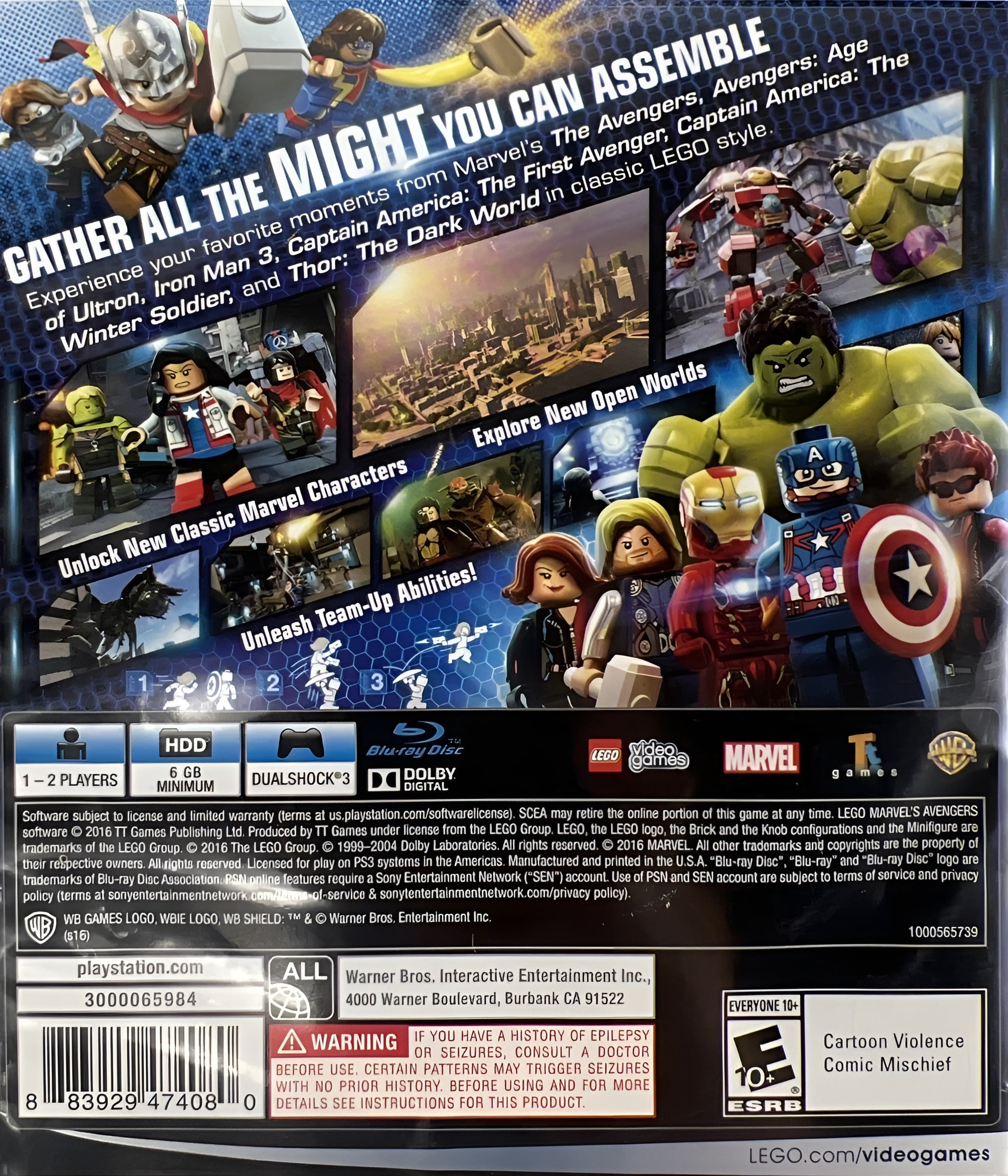 LEGO Marvel's Avengers PS3 - Video Game - Used - CaveGamers - Image 2