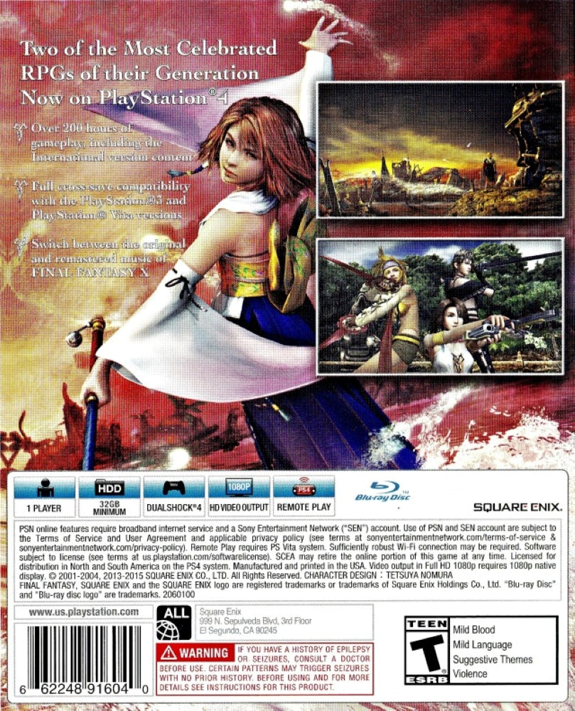Final Fantasy X X-2 HD Remaster PS4 - Video Game - Used - CaveGamers - Image 2