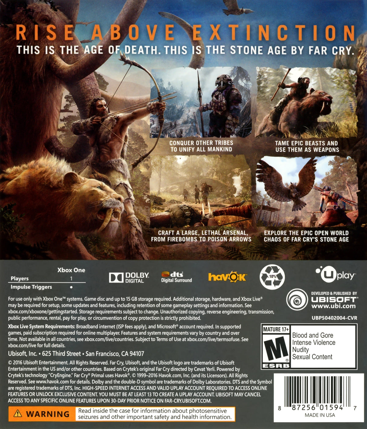 Far Cry Primal Xbox One - Video Game - Used - CaveGamers - Image 2