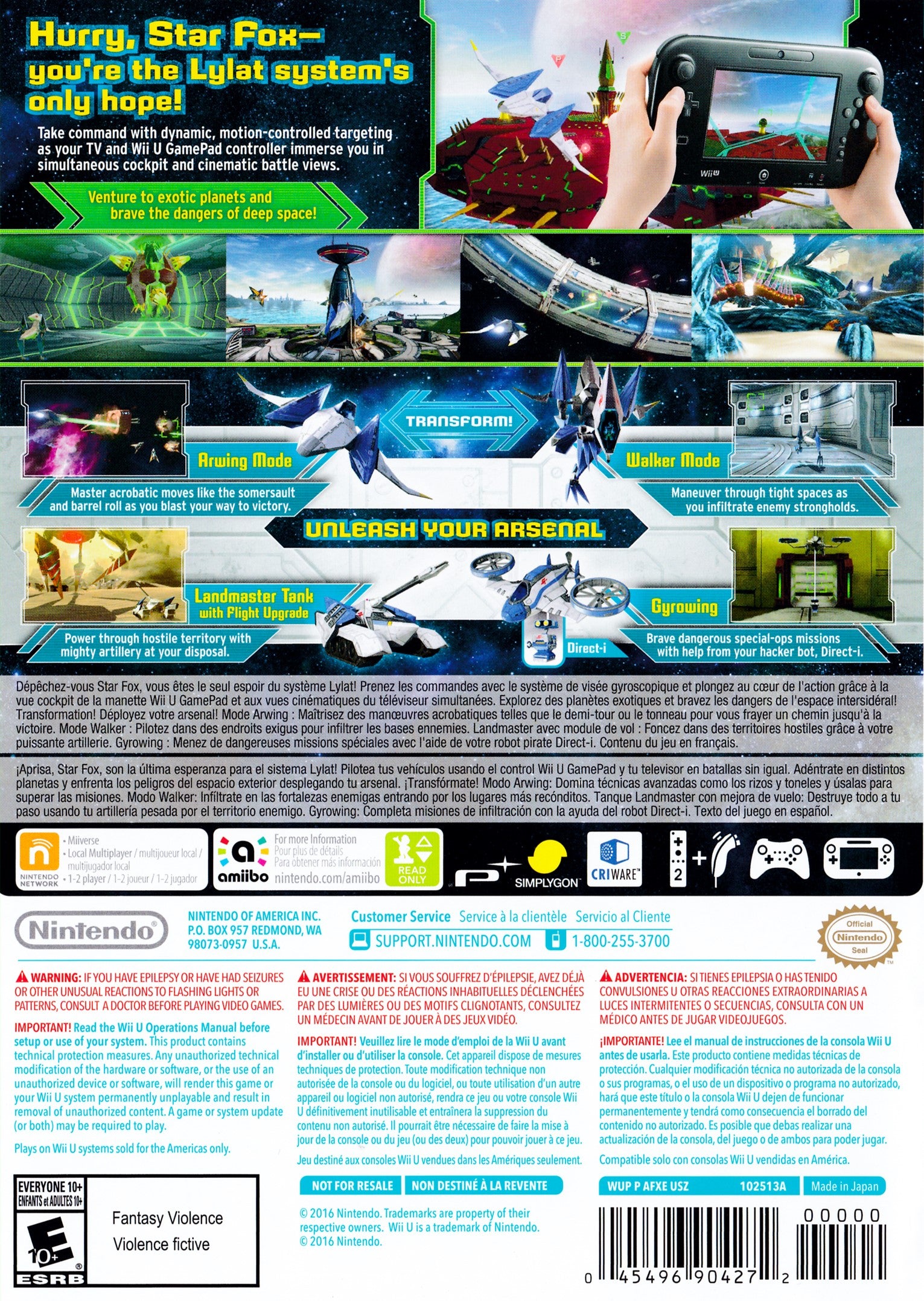 Star Fox Zero Wii U - Video Game - Used - CaveGamers - Image 2