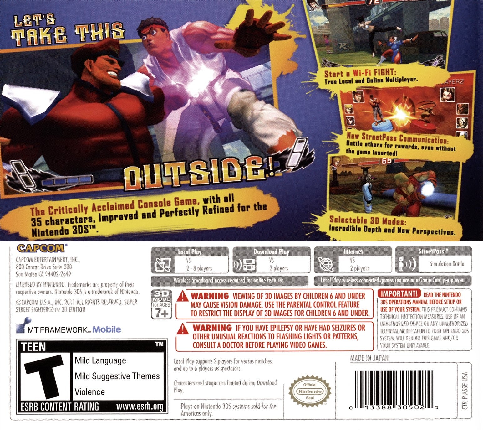 Super Street Fighter IV: 3D Edition 3DS - Video Game - Used - CaveGamers - Image 2