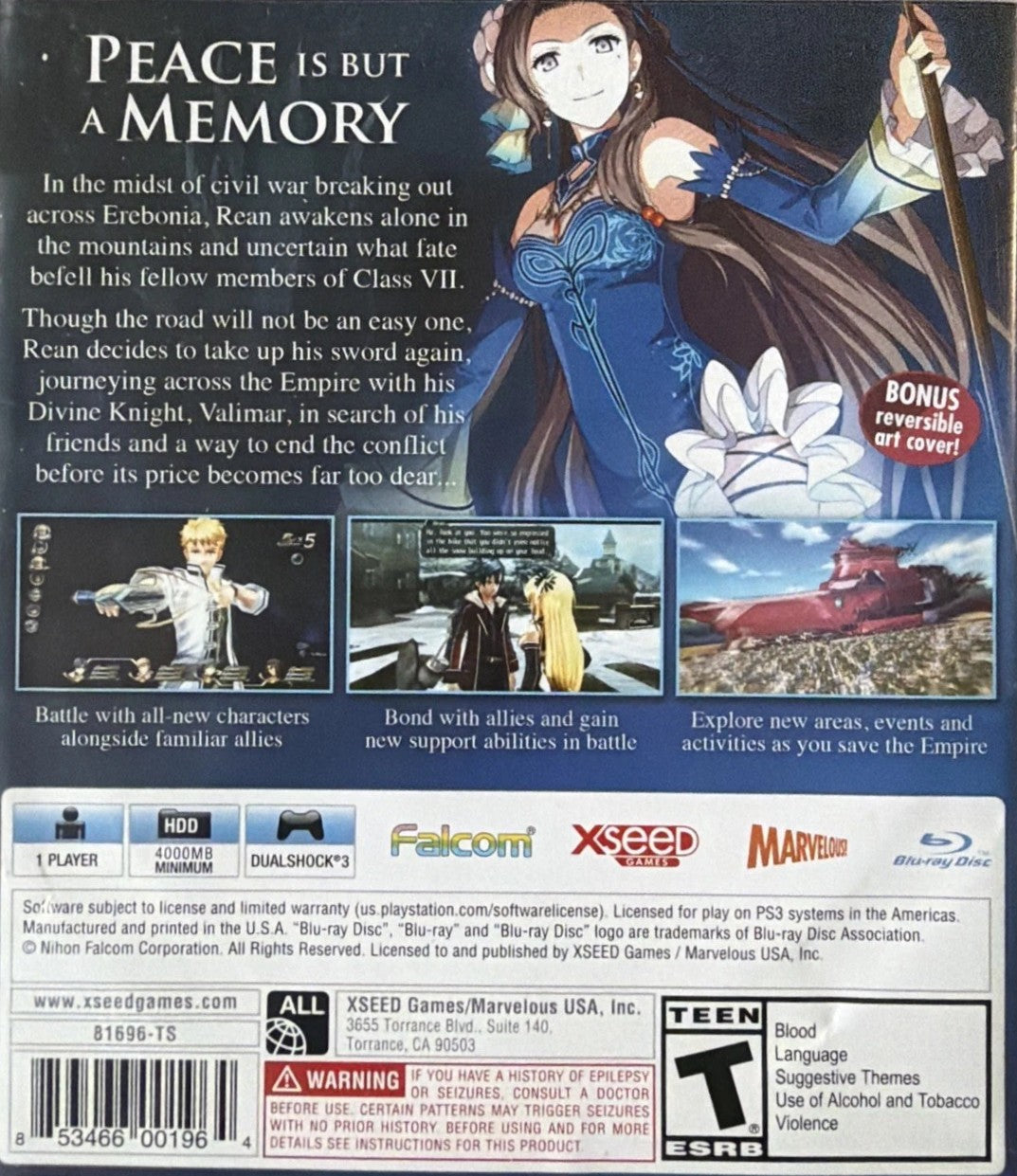 Legend of Heroes: Trails of Cold Steel II PS3 - Video Game - Used - CaveGamers - Image 2
