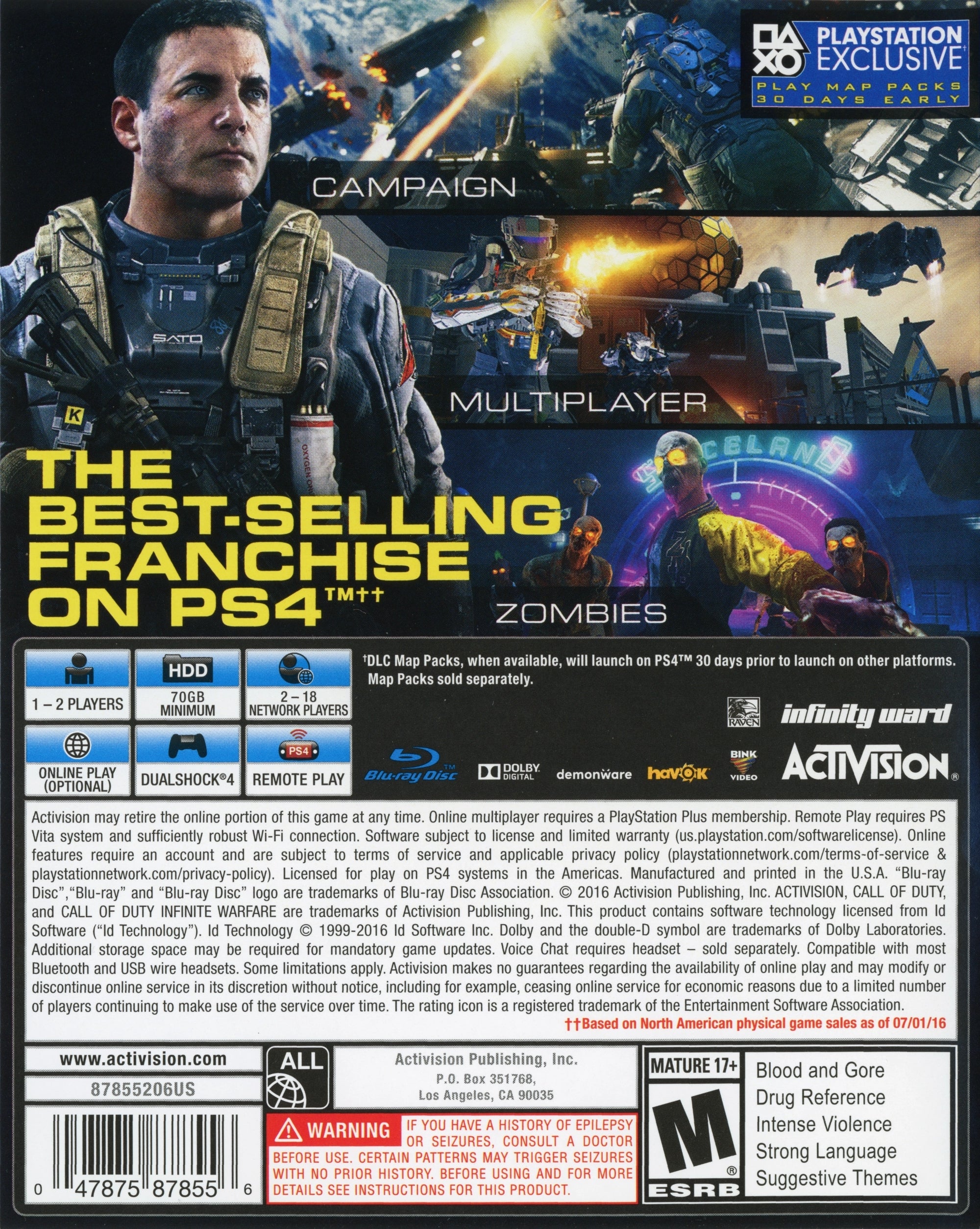 Call of Duty: Infinite Warfare PS4 - Video Game - Used - CaveGamers - Image 2