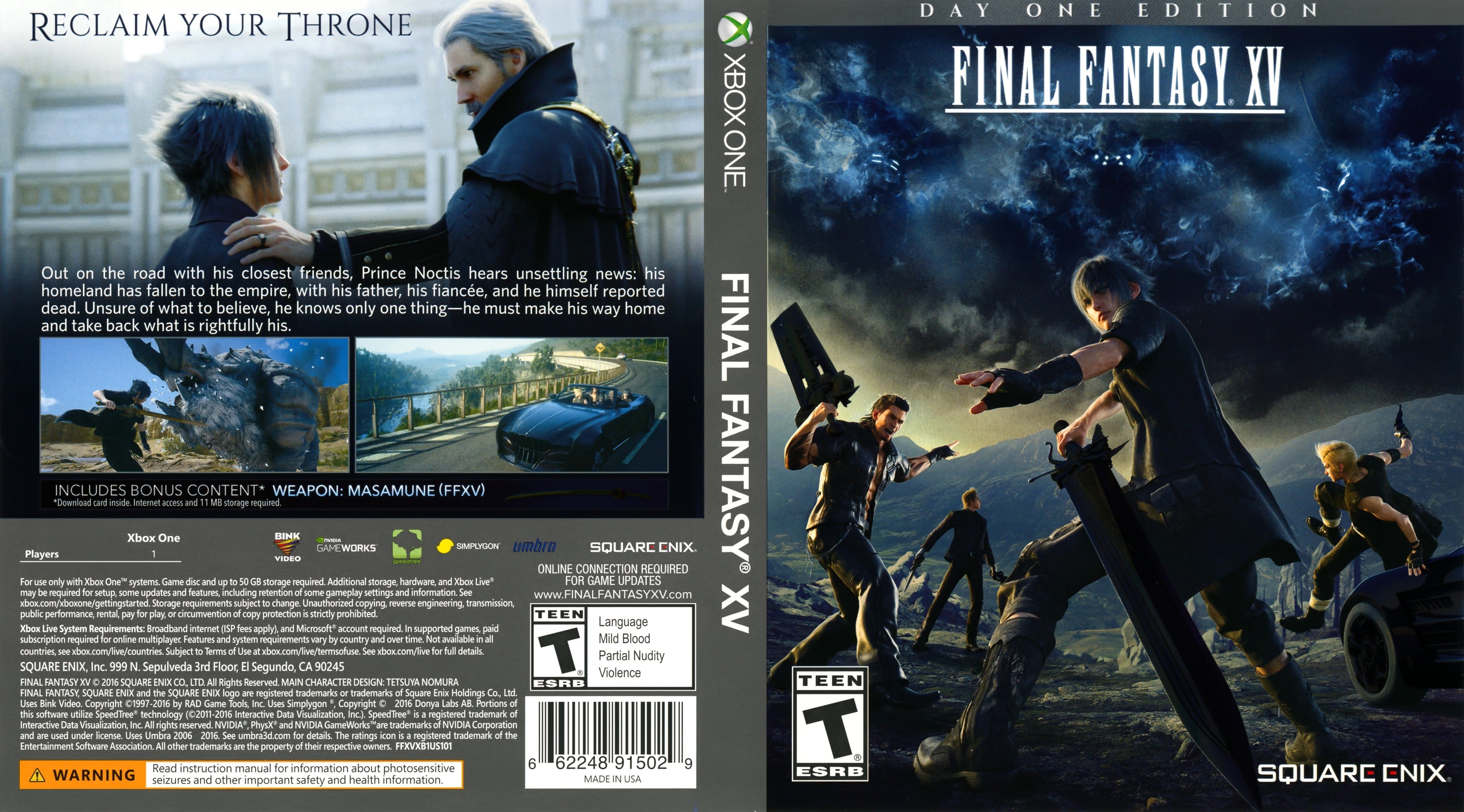 Final Fantasy XV Xbox One - Video Game - Used - CaveGamers - Image 4