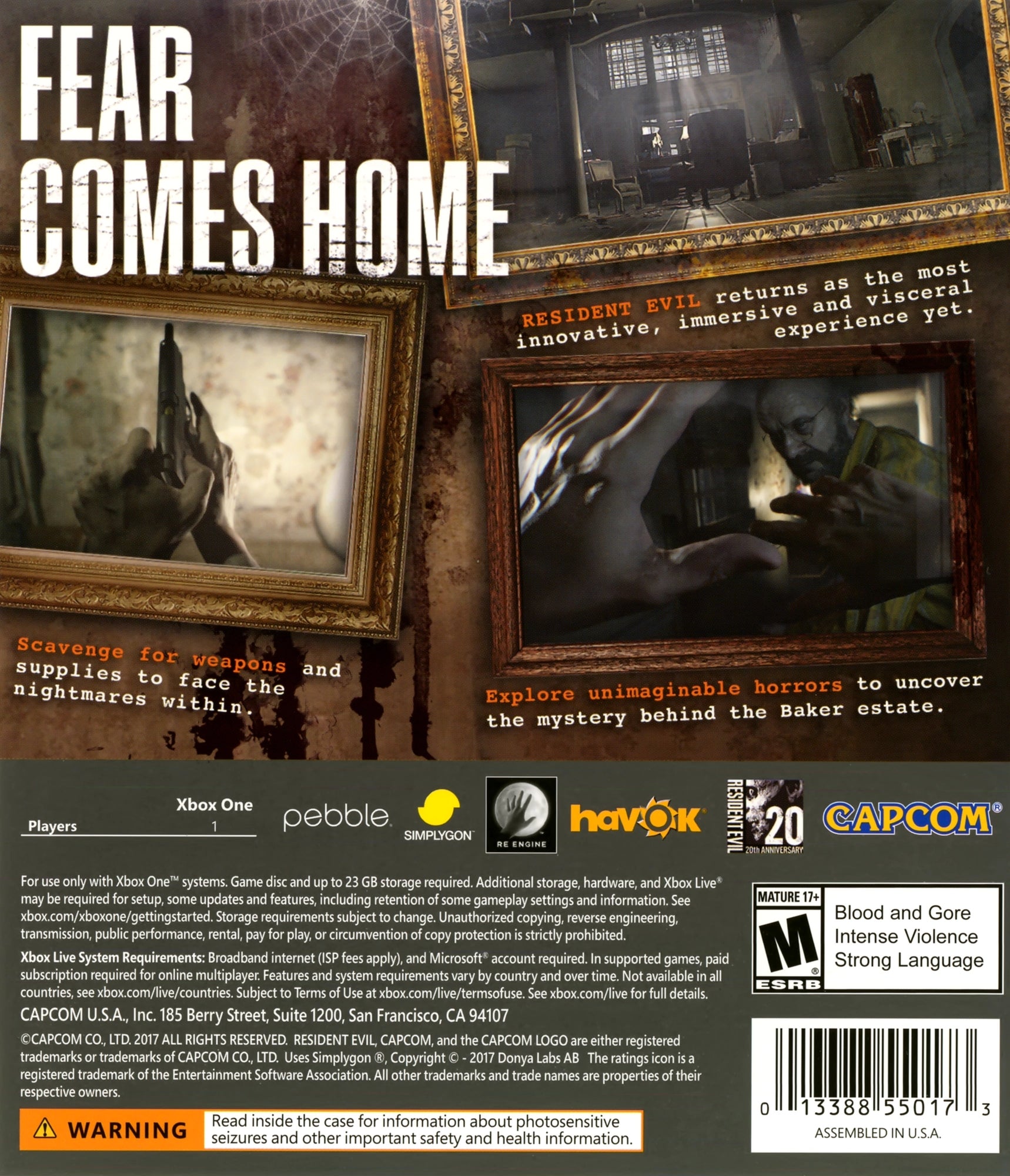 Resident Evil 7 Biohazard Xbox One - Video Game - Used - CaveGamers - Image 2