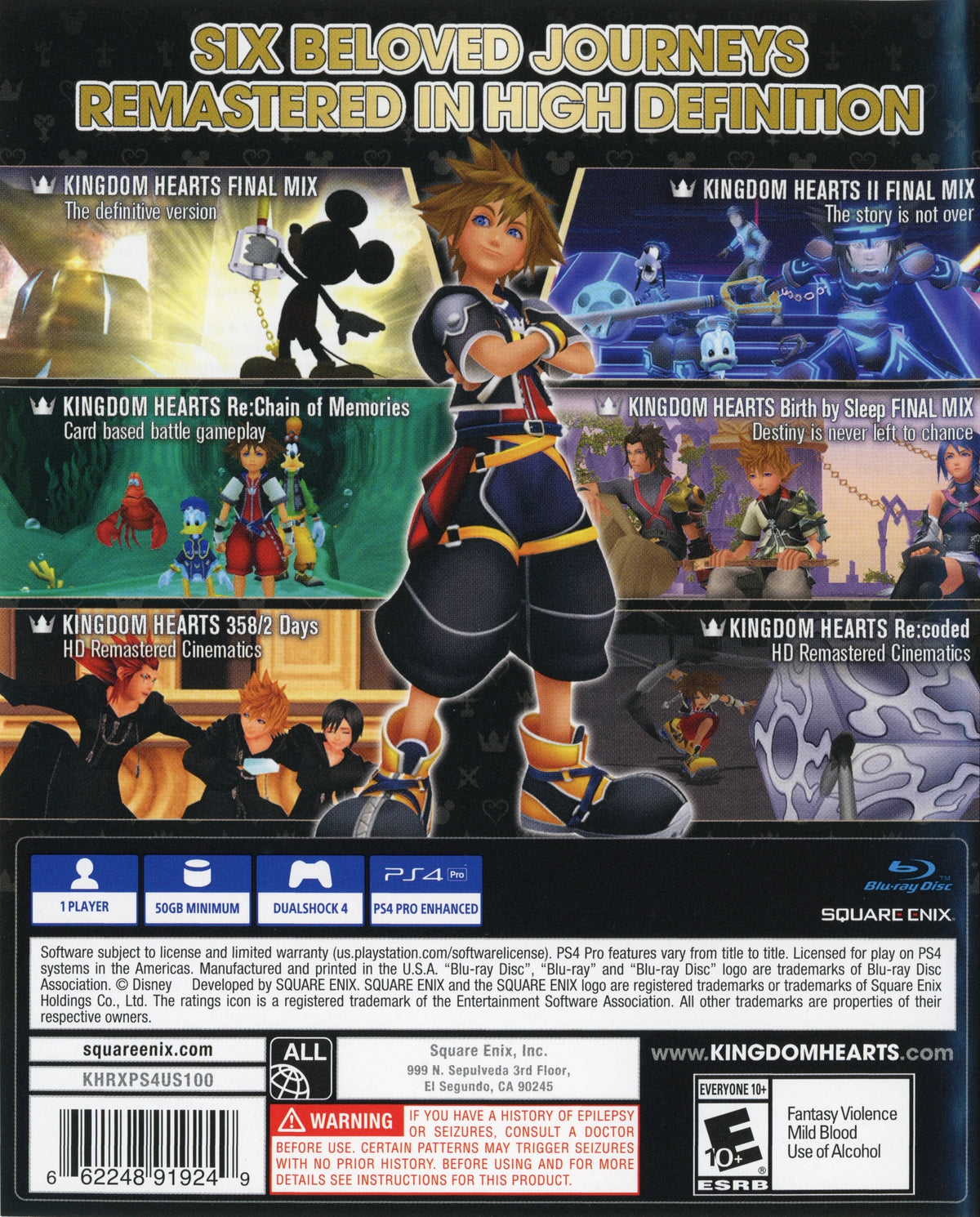 Kingdom Hearts HD 1.5 + 2.5 Remix PS4 - Video Game - Used - CaveGamers - Image 2