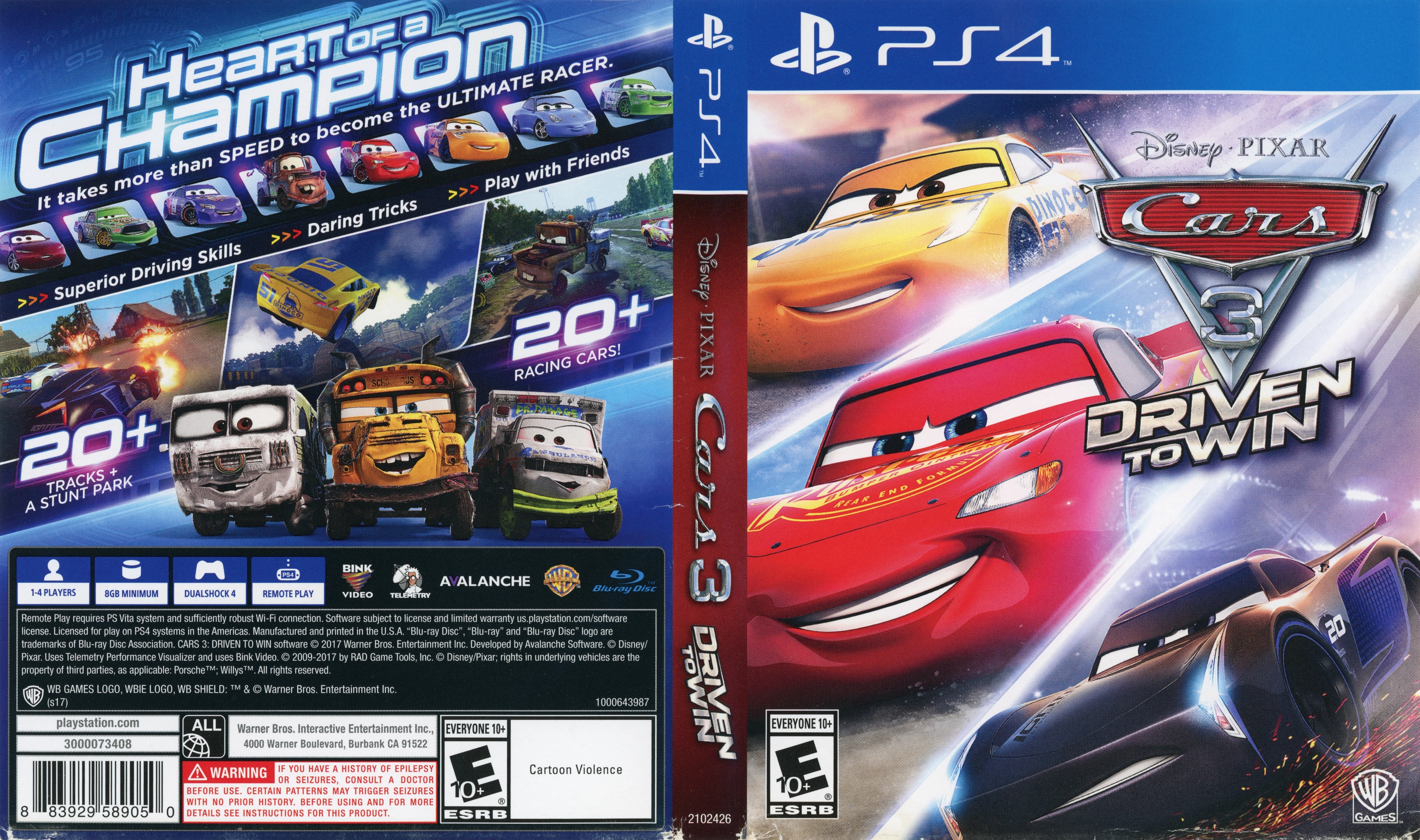 Cars 3 Driven to Win PS4 - Video Game - Used - CaveGamers - Image 3