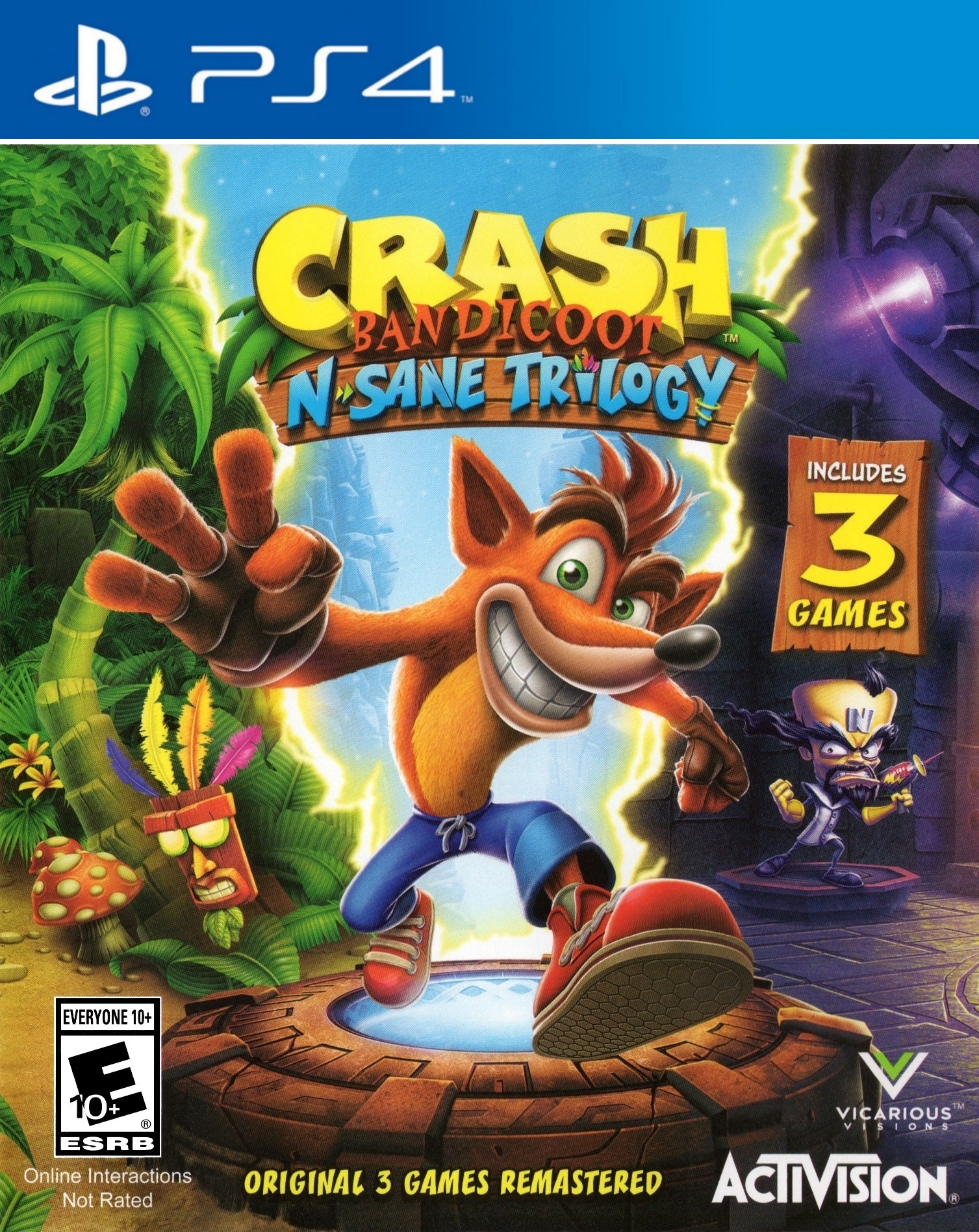 Crash Bandicoot N. Sane Trilogy PS4 - Video Game - Used - CaveGamers