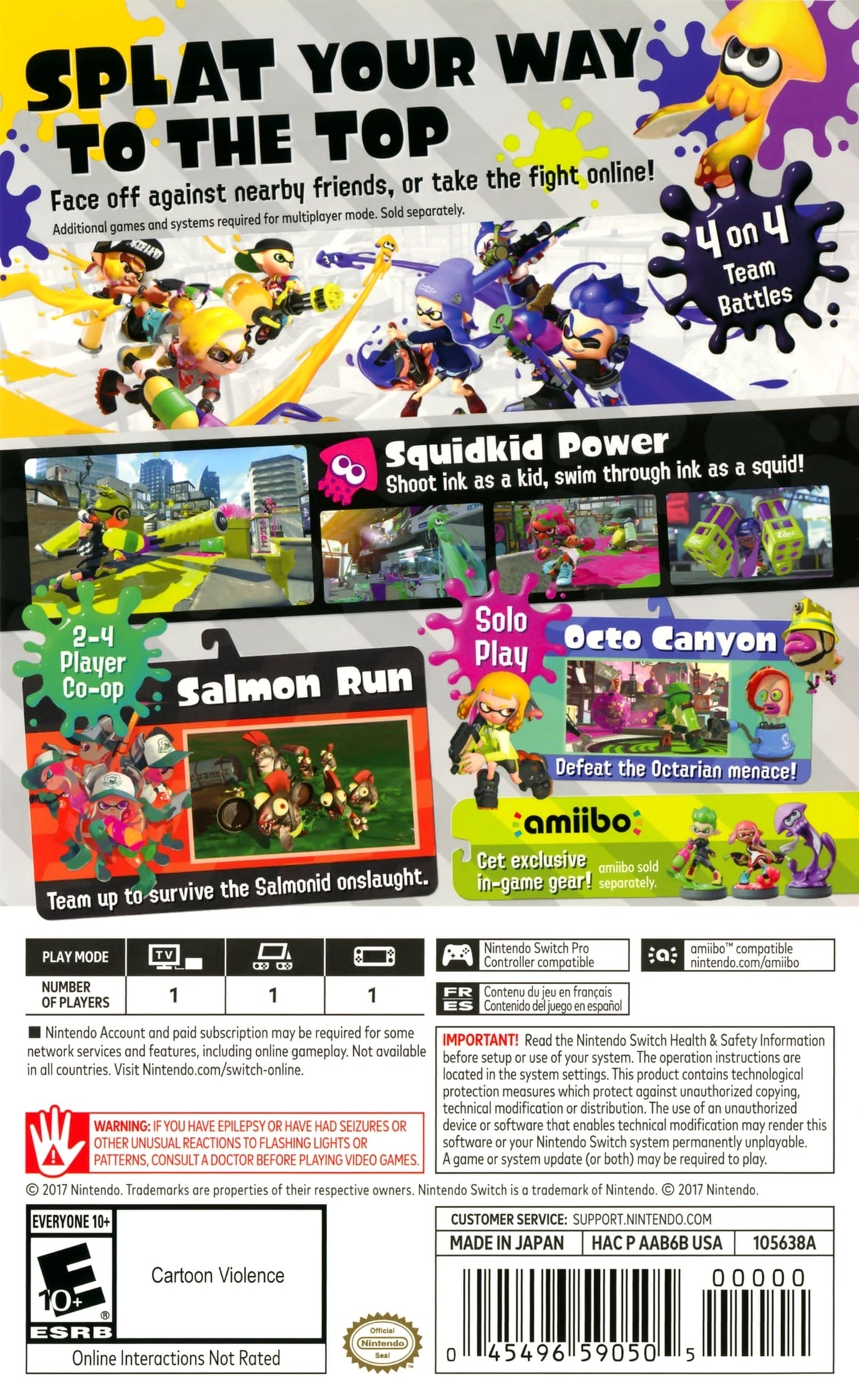 Splatoon 2 Switch - Video Game - Used - CaveGamers - Image 2