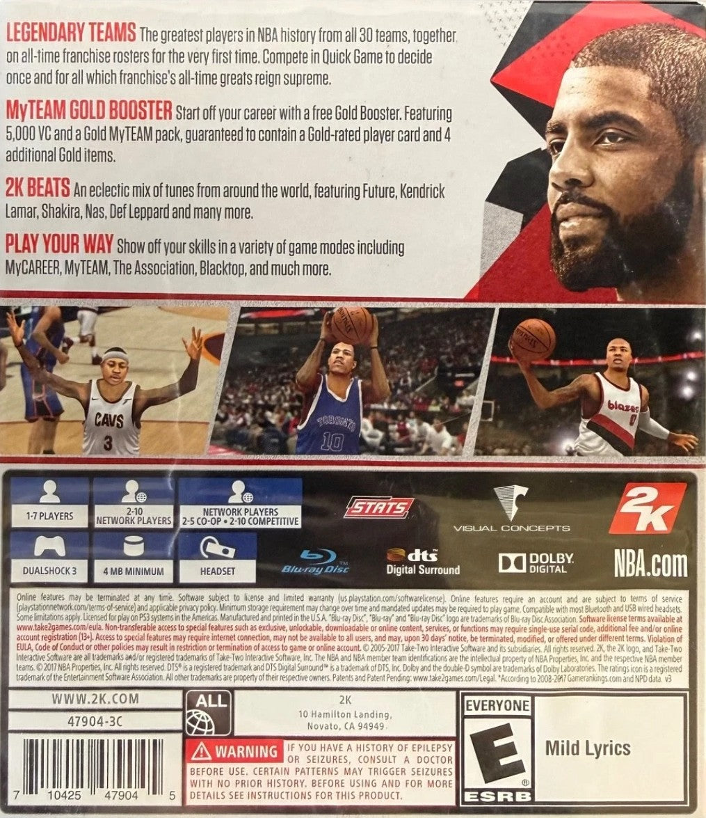 NBA 2K18 PS3 - Video Game - Used - CaveGamers - Image 2