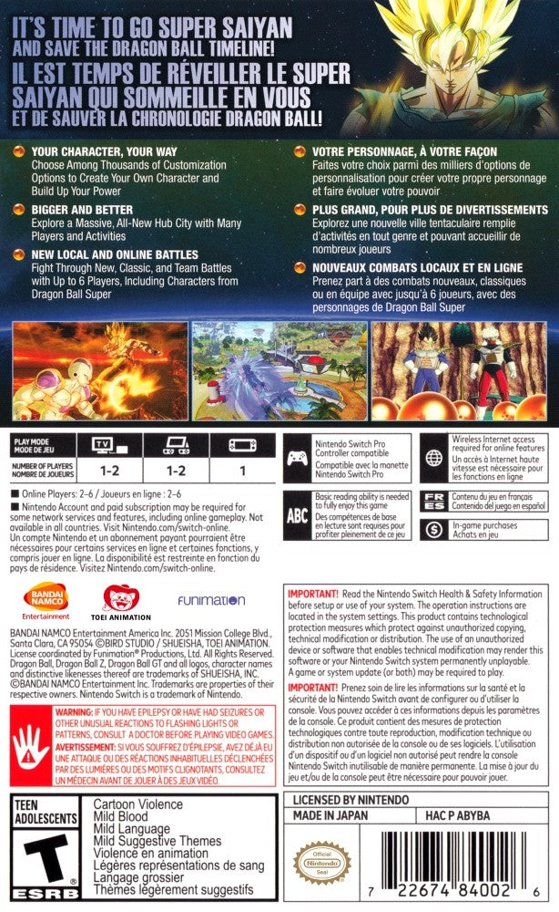 Dragon Ball Xenoverse 2 Switch - Video Game - Used - CaveGamers - Image 2
