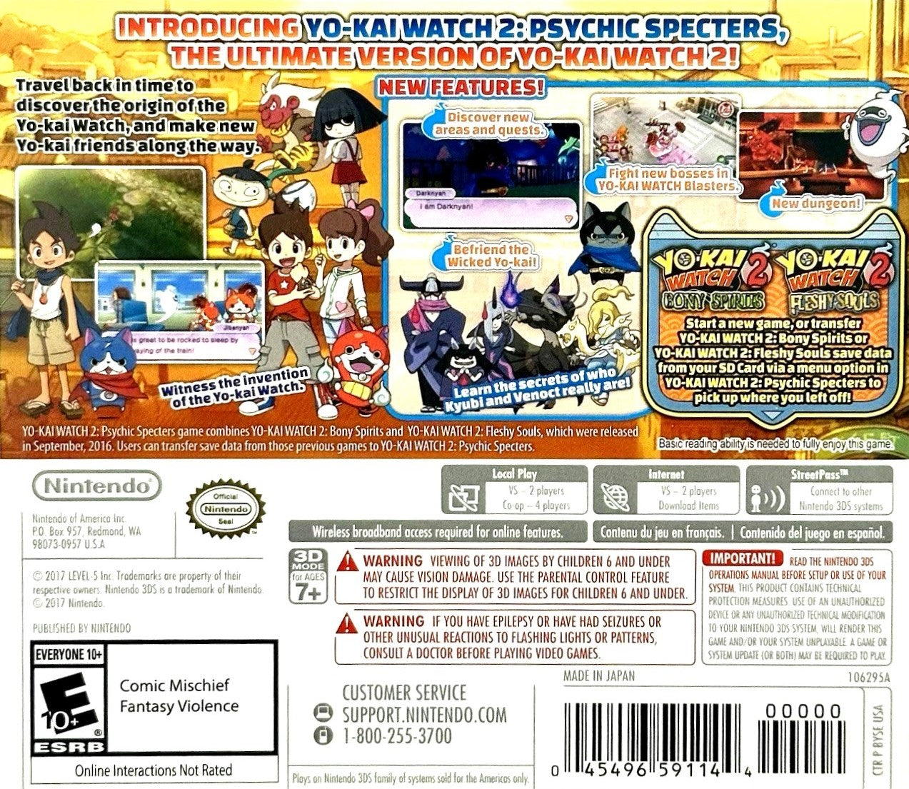 Yo-Kai Watch 2: Psychic Specters 3DS - Video Game - Used - CaveGamers - Image 2